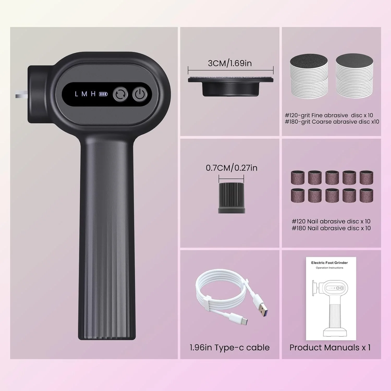 سوهان برقی پینه پا Angju، سوهان پای بی سیم 2 در 1، اسکرابر برقی پا با سرعت قابل تنظیم برای پوست های مرده، ابزار پدیکور با 20 دیسک سمباده سوهان برقی پینه پا Angju، سوهان پای بی سیم 2 در 1، اسکرابر برقی پا با سرعت قابل تنظیم برای پوست های مرده، ابزار پدیکور با 20 دیسک سمباده