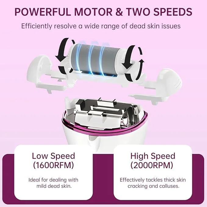سوهان برقی پا AoMige، ست ابزار پدیکور الکترونیکی قابل حمل همه کاره با مکنده پوست مرده، برس پای شارژی با سرهای تعویضی و ابزار پدیکور، نمایشگر LCD سوهان برقی پا AoMige، ست ابزار پدیکور الکترونیکی قابل حمل همه کاره با مکنده پوست مرده، برس پای شارژی با سرهای تعویضی و ابزار پدیکور، نمایشگر LCD