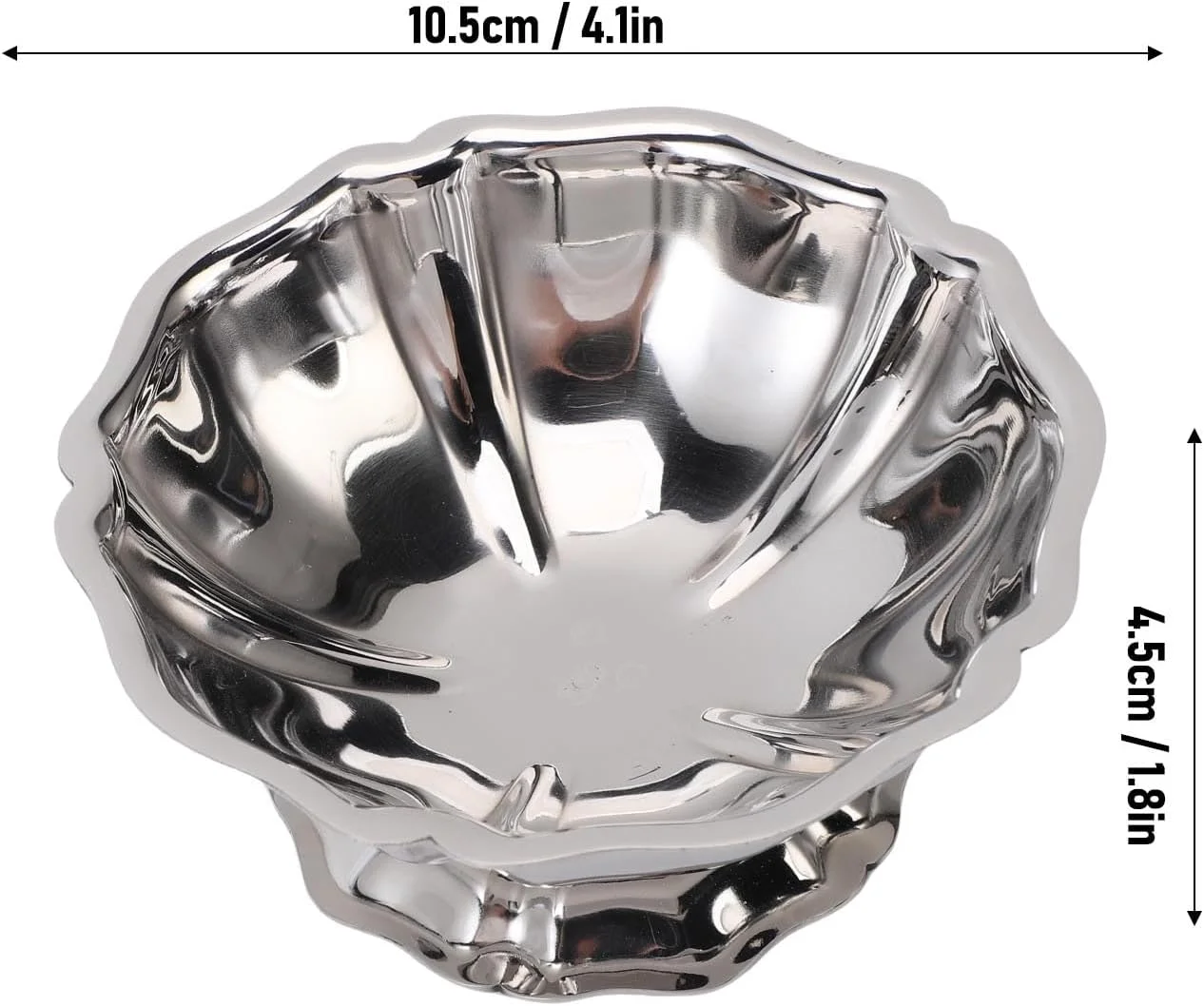 کاسه دسر پایه دار Asixxsix، جام بستنی استیل ضد زنگ 304 به همراه قاشق، کاسه دسر کوچک 4.1x1.8 اینچی، کاسه سرو برای بستنی، میوه، پودینگ، میان وعده، غلات، آجیل