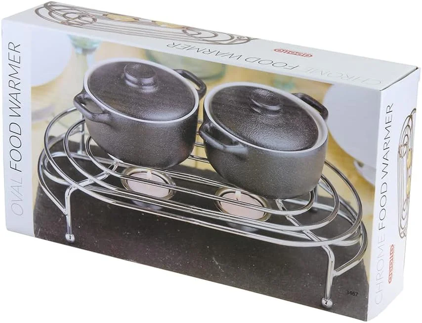 گرم نگهدارنده غذا کروم آپولو، نقره ای