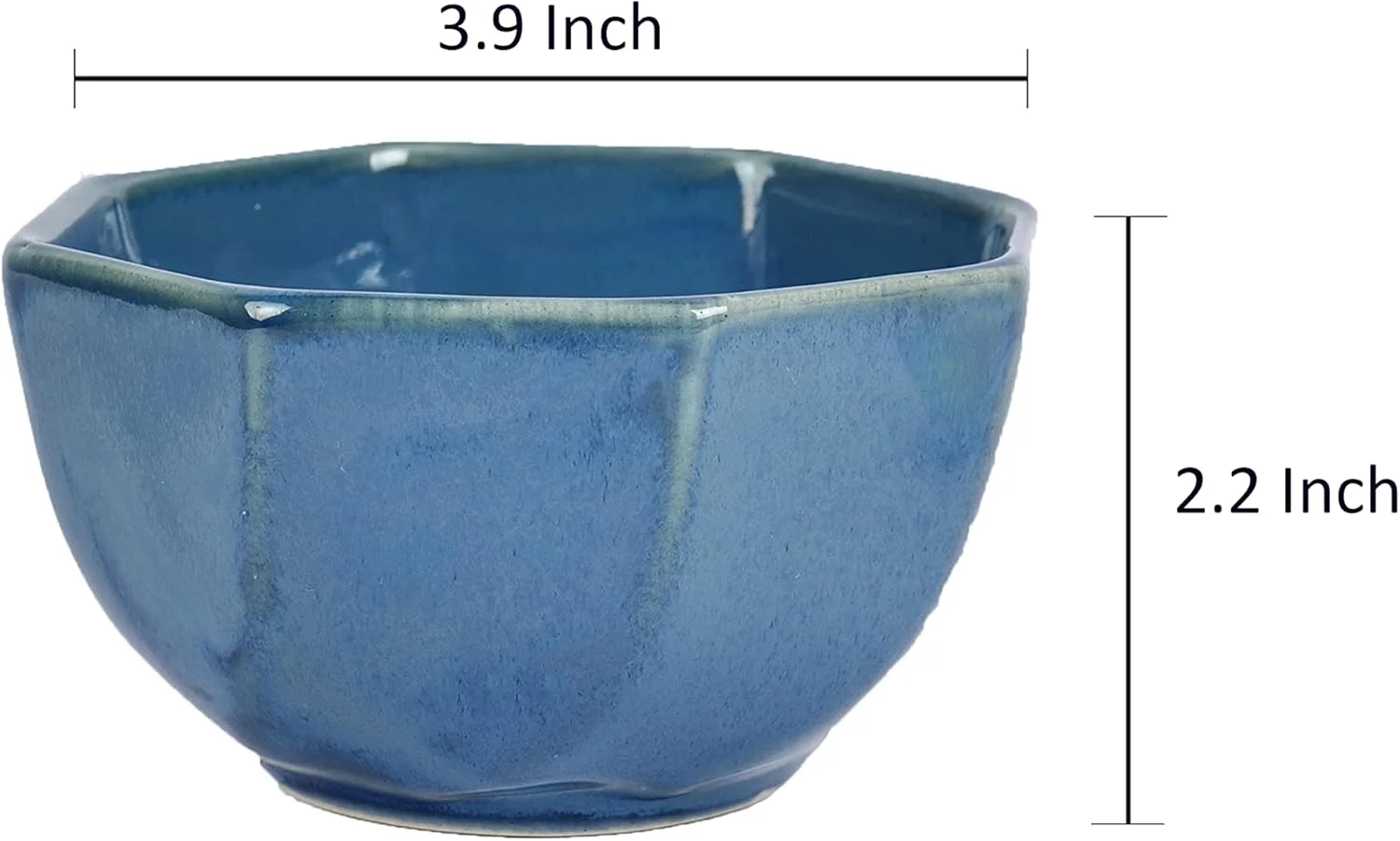 کاسه دسر سرامیکی آرتیستا مدل 'Octad Blue' کاسه های مناسب مایکروویو کاسه سرو - کاسه غلات برای تنقلات کاسه شام / کاتوری (ست 4 تایی، آبی، 220 میلی لیتر)