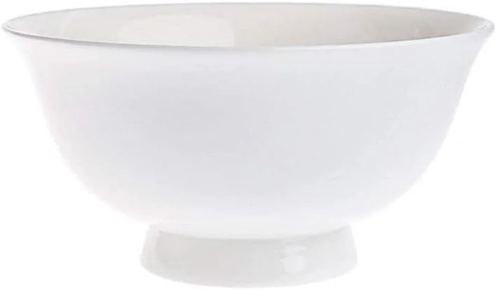 کاسه های سوپ استخوانی سفید AOCATE، کاسه ناهار میناکاری شده برای گرم کن، کاسه های دسر کریستالی ارزان (رنگ: تک رنگ)