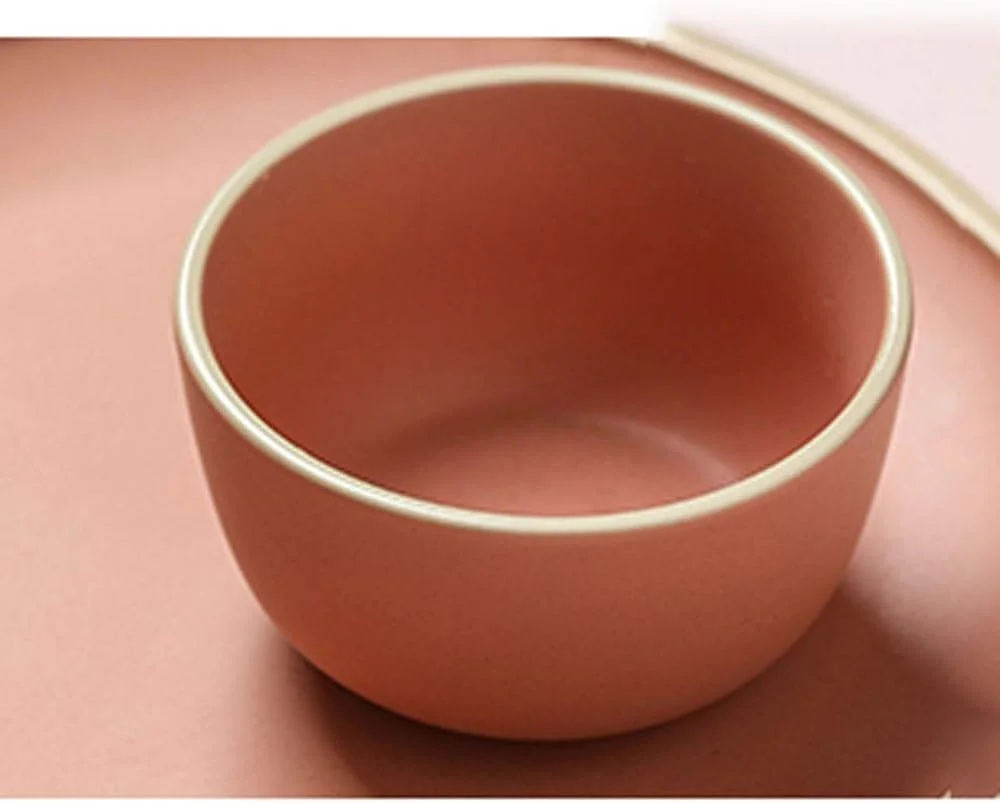 کاسه های آوکیت، کاسه سرامیکی خانگی، بشقاب، کاسه غذاخوری، کاسه دسر، کاسه سوپ تک نفره، ظرف برنج، 4 رنگ (رنگ: 2)