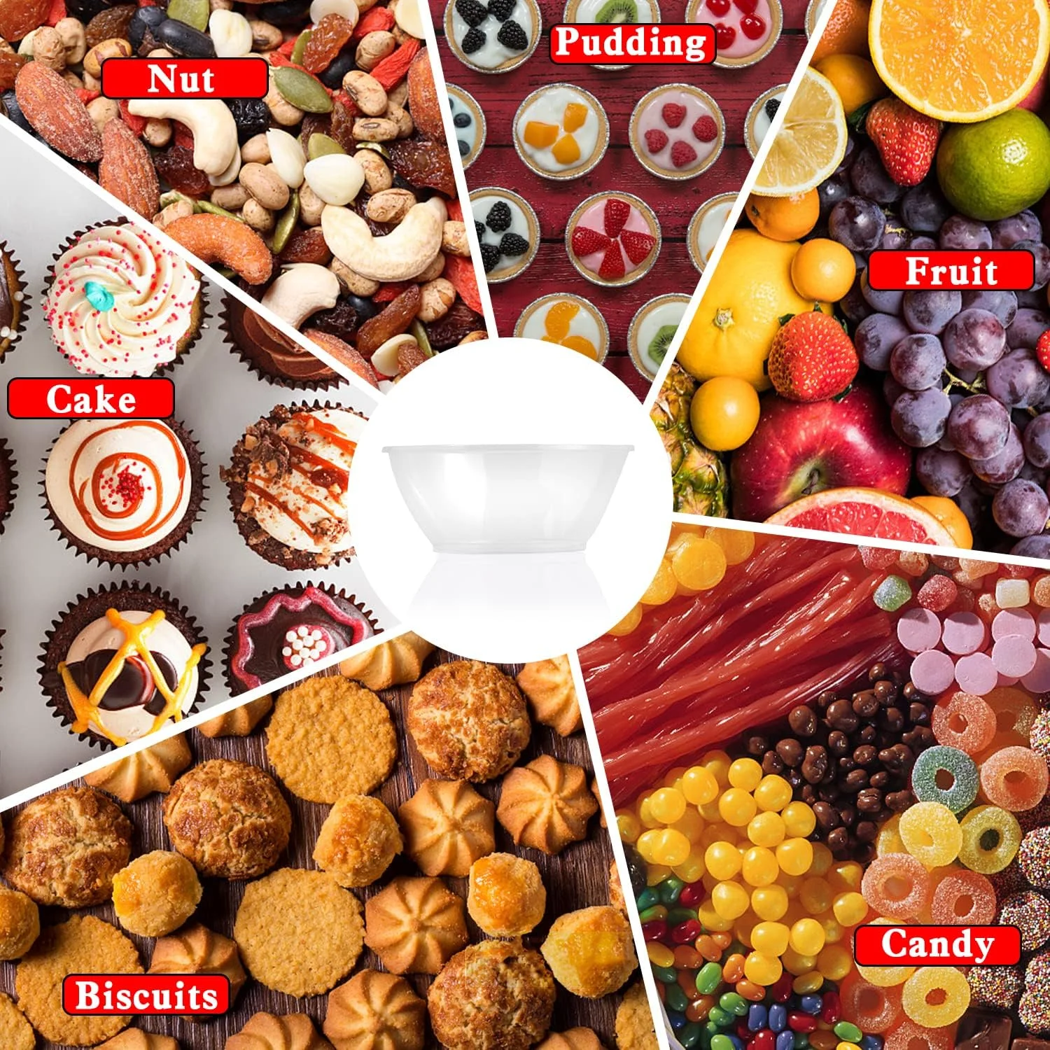 آئوکائه 60 عدد کاسه دسر پلاستیکی (180 میلی لیتر/6 اونس)، کاسه های پلاستیکی قابل استفاده مجدد، کاسه های پلاستیکی کوچک شفاف برای دسر مهمانی، پیش غذا، آجیل، دیپ آئوکائه 60 عدد کاسه دسر پلاستیکی (180 میلی لیتر/6 اونس)، کاسه های پلاستیکی قابل استفاده مجدد، کاسه های پلاستیکی کوچک شفاف برای دسر مهمانی، پیش غذا، آجیل، دیپ