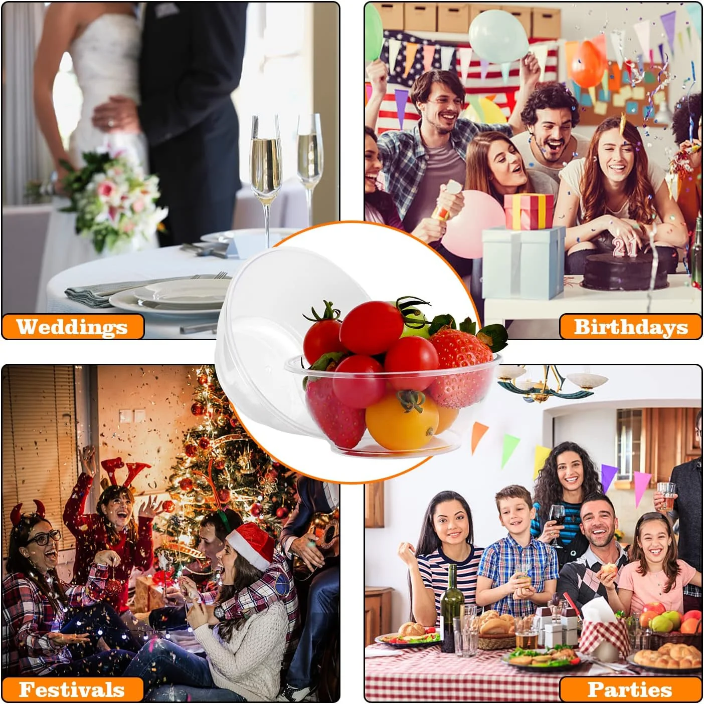 آئوکائه 60 عدد کاسه دسر پلاستیکی (180 میلی لیتر/6 اونس)، کاسه های پلاستیکی قابل استفاده مجدد، کاسه های پلاستیکی کوچک شفاف برای دسر مهمانی، پیش غذا، آجیل، دیپ آئوکائه 60 عدد کاسه دسر پلاستیکی (180 میلی لیتر/6 اونس)، کاسه های پلاستیکی قابل استفاده مجدد، کاسه های پلاستیکی کوچک شفاف برای دسر مهمانی، پیش غذا، آجیل، دیپ