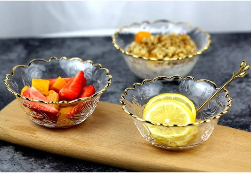 کاسه دسر AOCATE، کاسه شیشه ای پنوم پن، بشقاب کاسه شیشه ای کریستالی گرد (رنگ: 2) کاسه دسر AOCATE، کاسه شیشه ای پنوم پن، بشقاب کاسه شیشه ای کریستالی گرد (رنگ: 2)