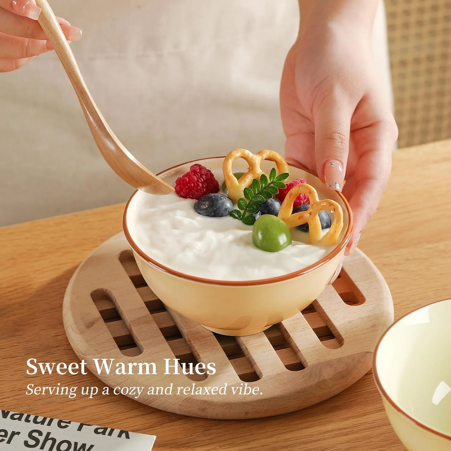 AHX Ceramic Dessert Bowl Set of 6 - Small Porcelain Bowls for Rice, Snack, Ice Cream - Microwave and Dishwasher Safe - Assorted Candy Hue - 4.7 Inch - 10 OZ AHX Ceramic Dessert Bowl Set of 6 - Small Porcelain Bowls for Rice, Snack, Ice Cream - Microwave and Dishwasher Safe - Assorted Candy Hue - 4.7 Inch - 10 OZ