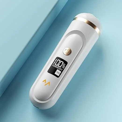 7MD Portable Cordless Electric Foot Callus Remover, Rechargeable Pedicure Tool with Dual Speed Settings, Smooth Dry Cracked Heels, Waterproof Foot File Scrubber for Dead Skin Removal (White)