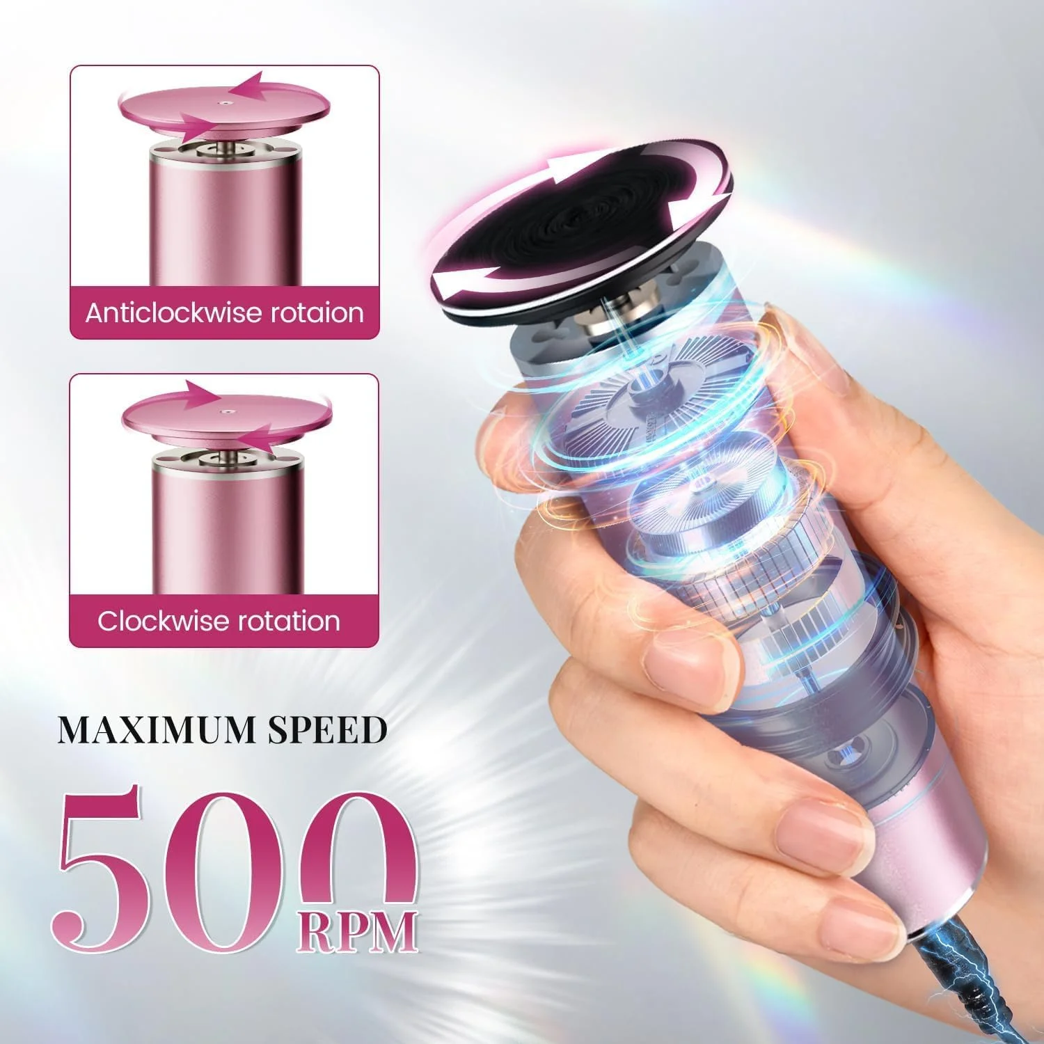 سوهان برقی پدیکور پا 500 دور در دقیقه: ابزار حرفه ای پدیکور برای از بین بردن پینه - دستگاه سنگ پا برقی برای پوست و پینه با 60 عدد دیسک سمباده سوهان برقی پدیکور پا 500 دور در دقیقه: ابزار حرفه ای پدیکور برای از بین بردن پینه - دستگاه سنگ پا برقی برای پوست و پینه با 60 عدد دیسک سمباده