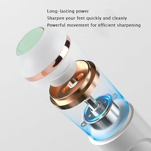 7MD Portable Cordless Electric Foot Callus Remover, Rechargeable Pedicure Tool with Dual Speed Settings, Smooth Dry Cracked Heels, Waterproof Foot File Scrubber for Dead Skin Removal (White) 7MD Portable Cordless Electric Foot Callus Remover, Rechargeable Pedicure Tool with Dual Speed Settings, Smooth Dry Cracked Heels, Waterproof Foot File Scrubber for Dead Skin Removal (White)