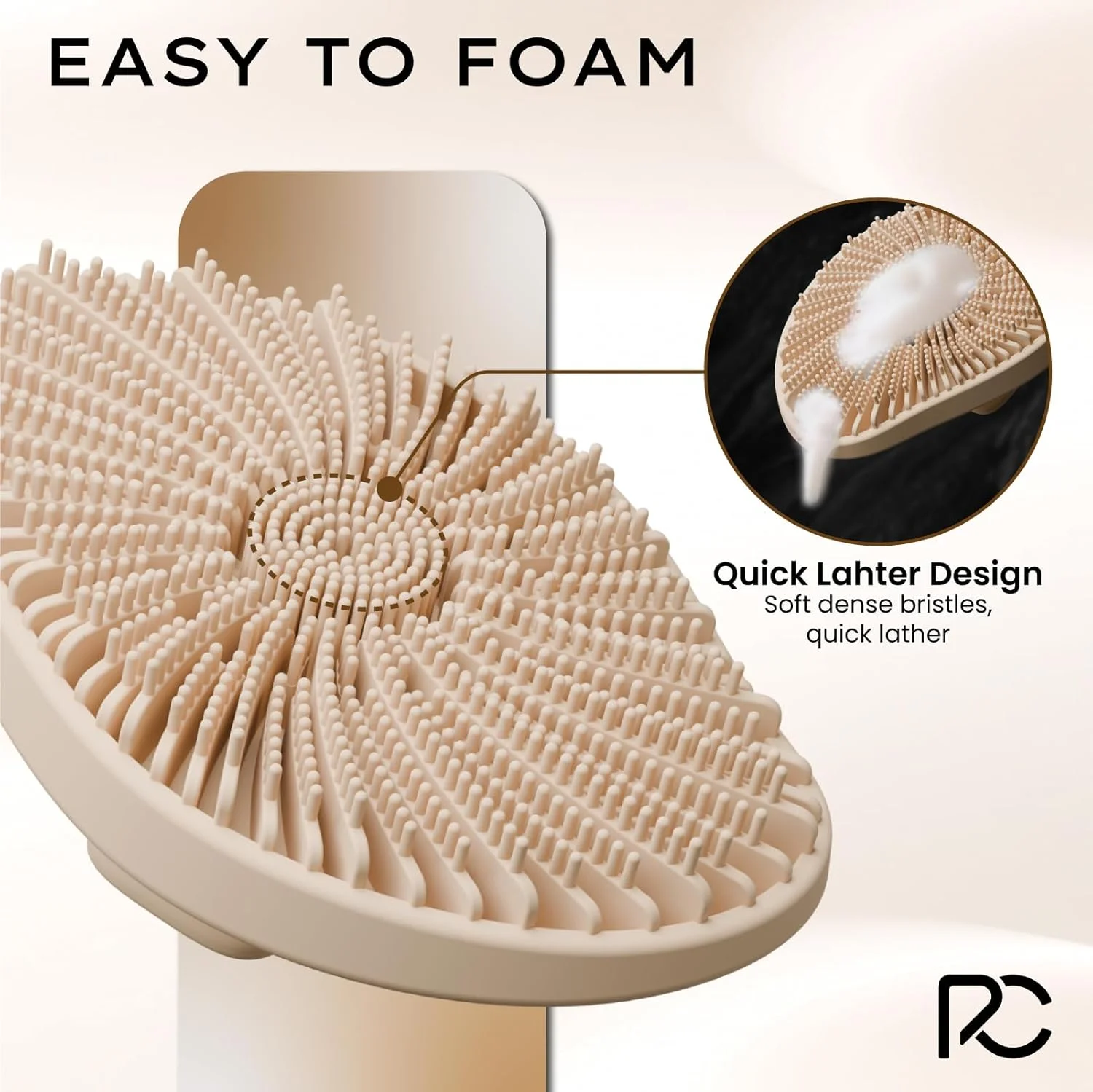 لیف سیلیکونی بدن رنا کریس، لایه بردار ملایم سیلیکونی برای انواع پوست، برس حمام دسته دار برای زنان و مردان، پاک کننده عمیق و کف کننده مناسب برای حمام لیف سیلیکونی بدن رنا کریس، لایه بردار ملایم سیلیکونی برای انواع پوست، برس حمام دسته دار برای زنان و مردان، پاک کننده عمیق و کف کننده مناسب برای حمام