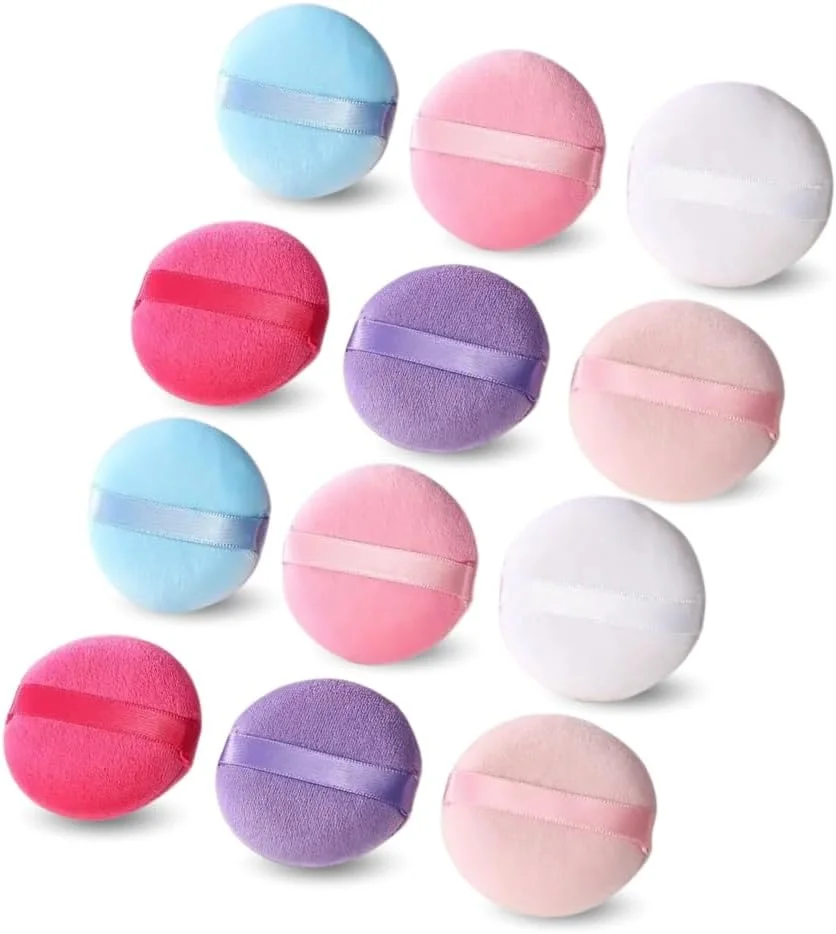 PARENCE. - ست 12 عددی پدهای آرایشی گرد - لوازم جانبی ضروری برای استفاده بی نقص - نرم و مخملی - 12 عدد در رنگ های تصادفی