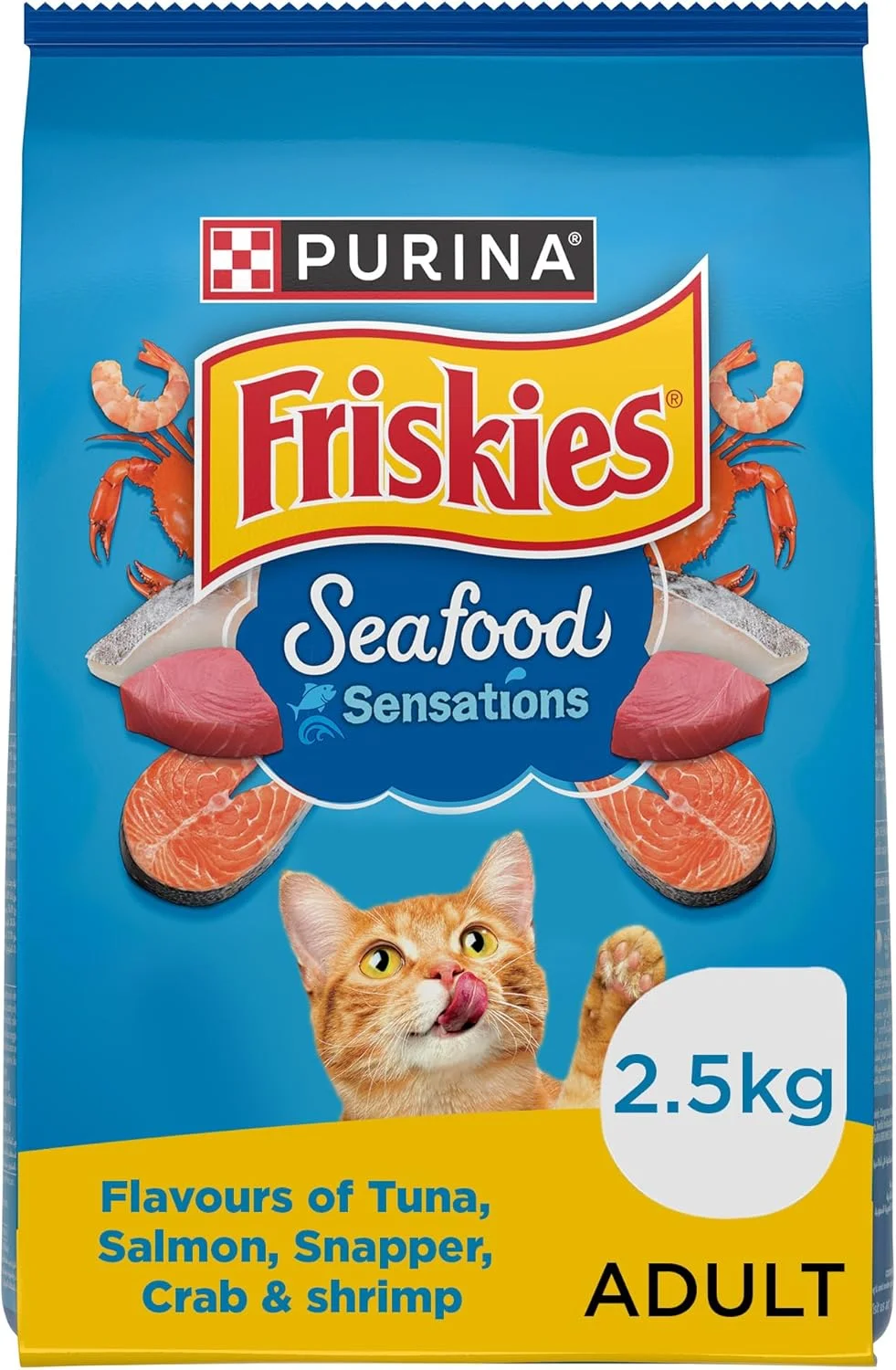 غذای خشک گربه با طعم غذاهای دریایی Friskies - 2.5 کیلوگرم