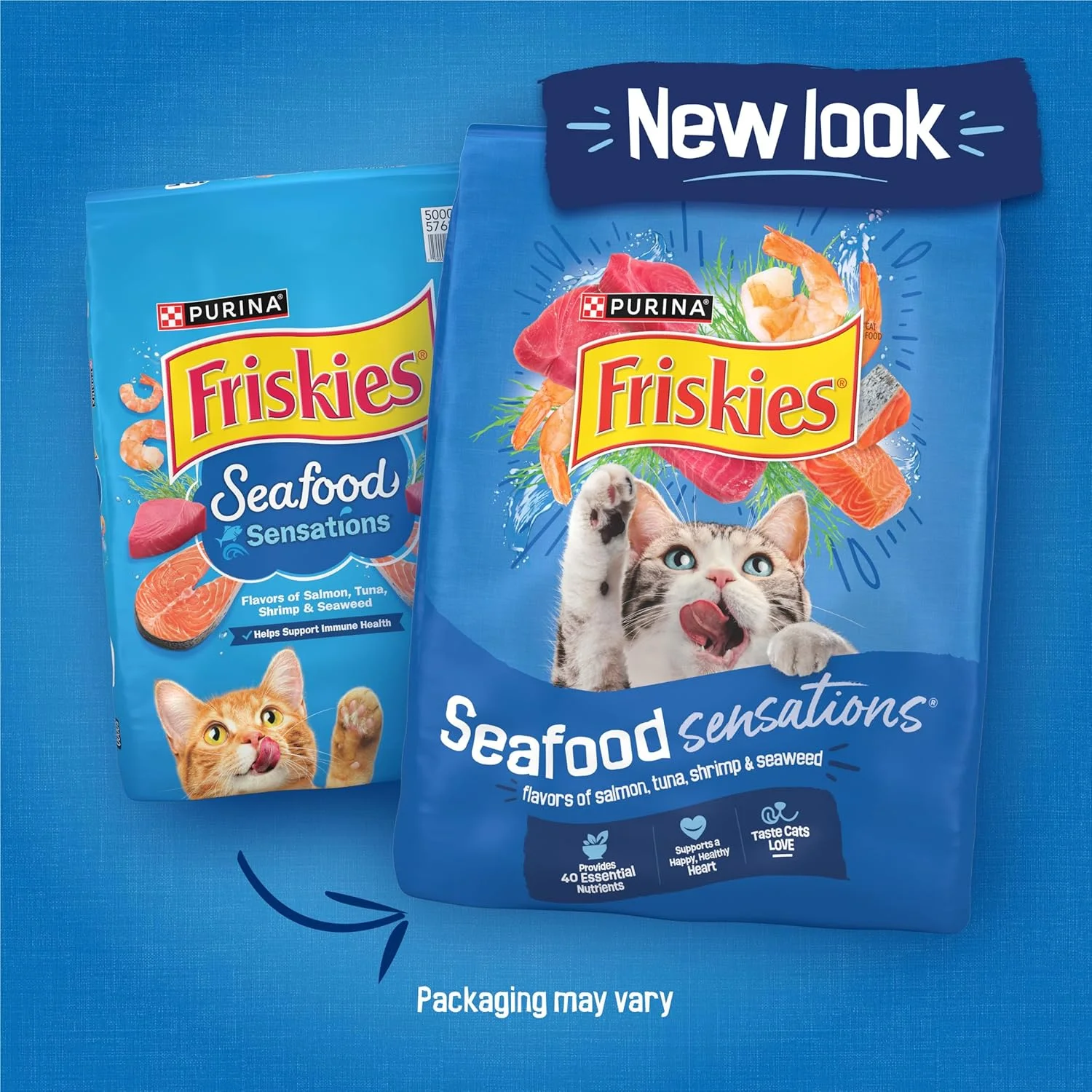 غذای خشک گربه با طعم غذاهای دریایی Friskies Purina - کیسه 22 پوندی غذای خشک گربه با طعم غذاهای دریایی Friskies Purina - کیسه 22 پوندی