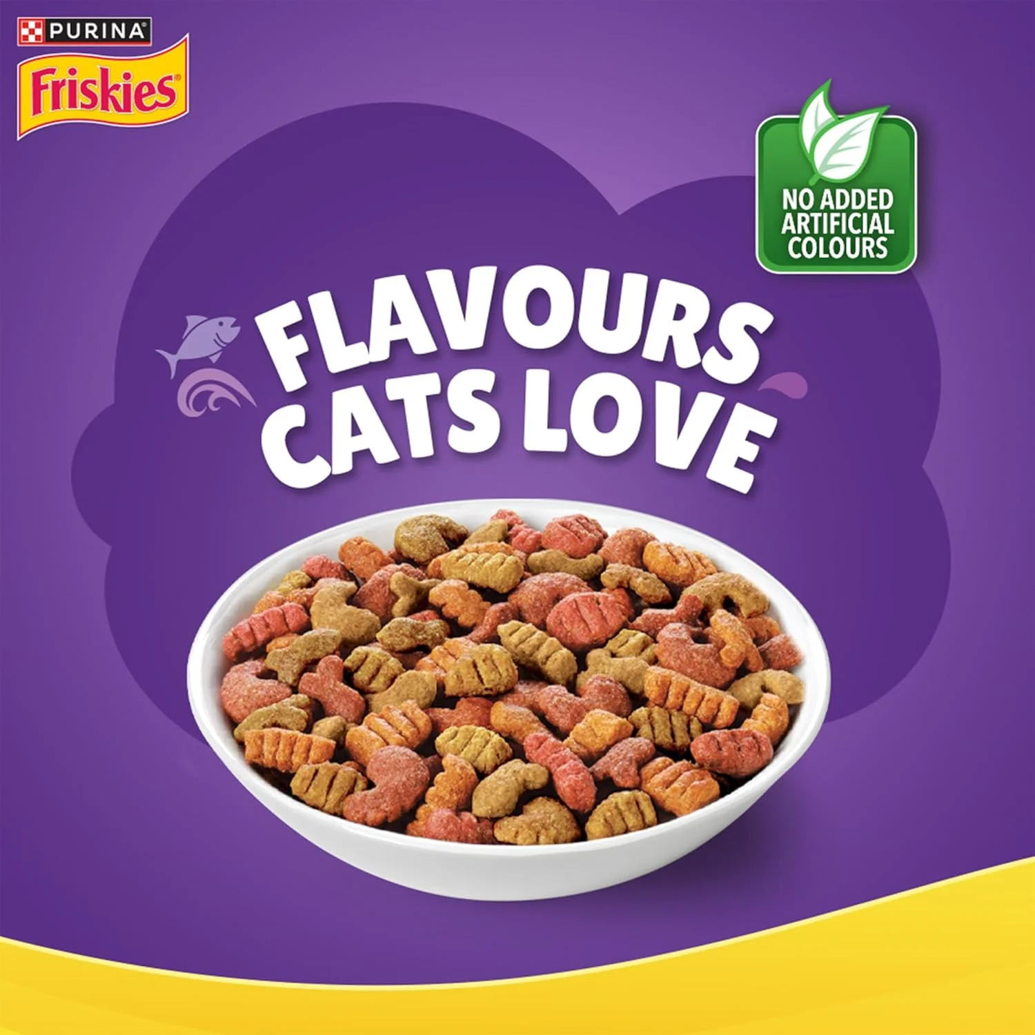 غذای خشک گربه بالغ FRISKIES Purina Friskies Surfin' Favourites، طعم های ماهی خال مخالی، ماهی تن، ماهی سالمون و ساردین، بسته 6.5 کیلوگرمی، گرانول