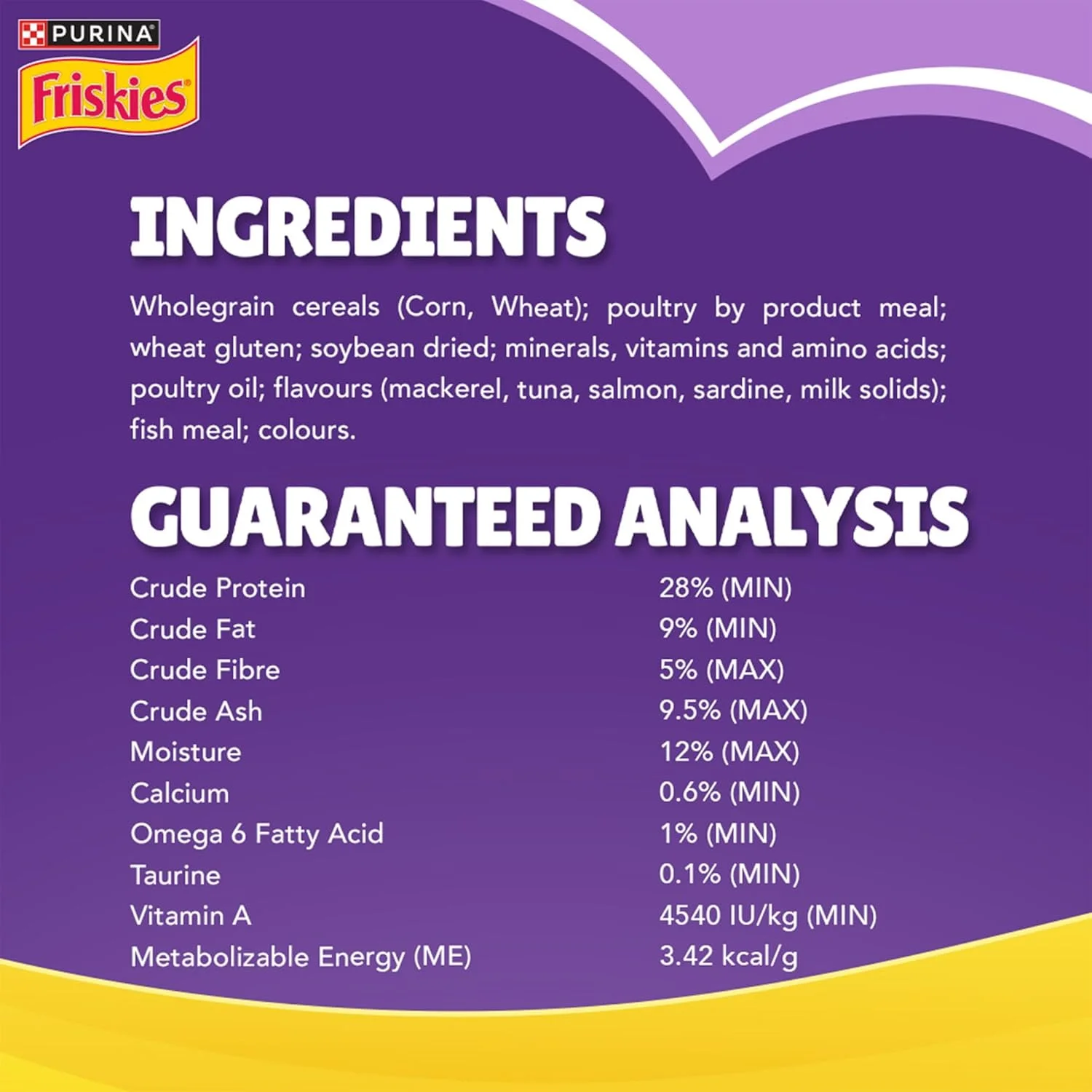 غذای خشک گربه بالغ FRISKIES Purina Friskies Surfin' Favourites، طعم های ماهی خال مخالی، ماهی تن، ماهی سالمون و ساردین، بسته 6.5 کیلوگرمی، گرانول