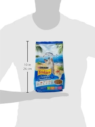 غذای خشک گربه بالغ با طعم غذاهای دریایی FRISKIES Purina Friskies از نستله، 450 گرم، 1 عدد غذای خشک گربه بالغ با طعم غذاهای دریایی FRISKIES Purina Friskies از نستله، 450 گرم، 1 عدد