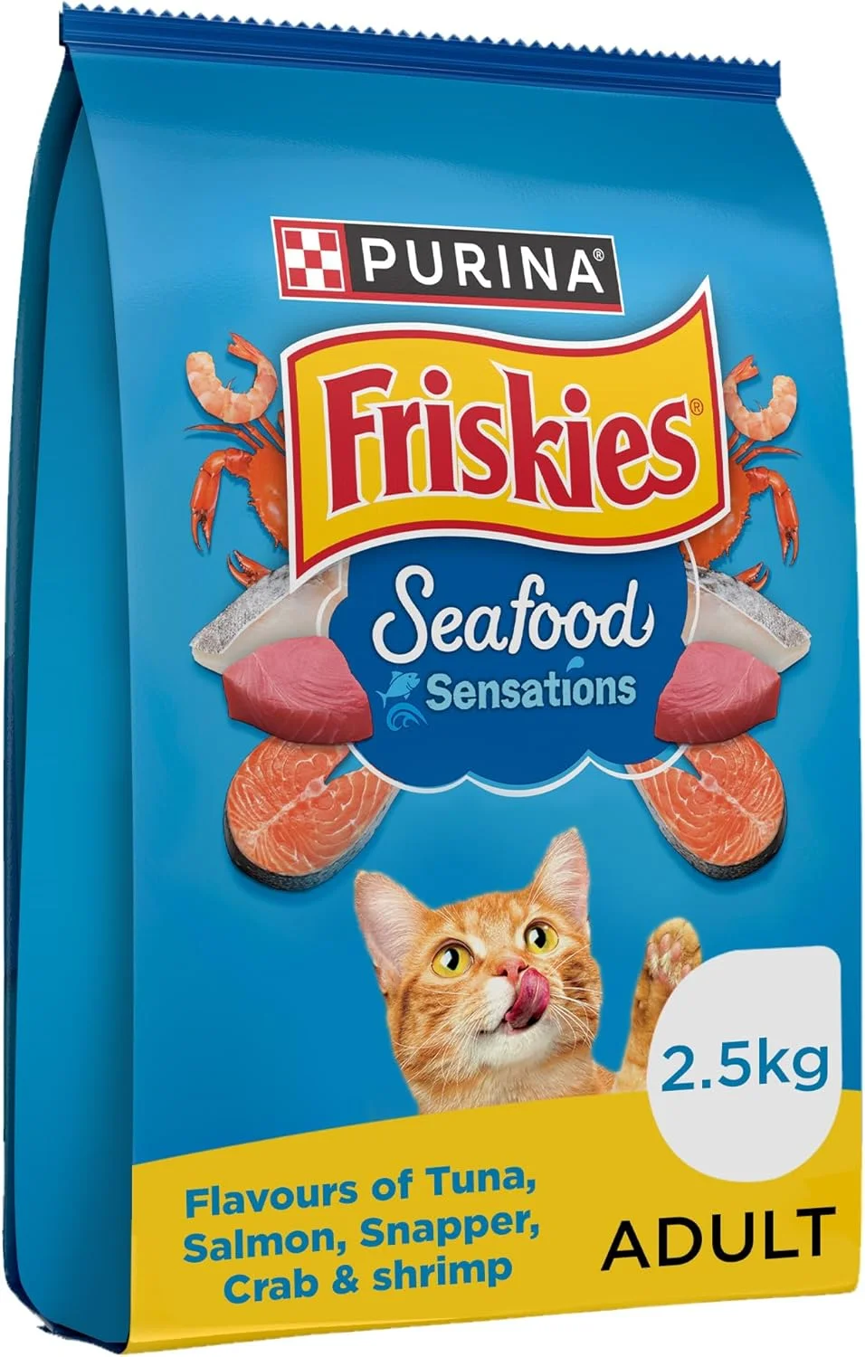 غذای خشک گربه با طعم غذاهای دریایی Friskies - 2.5 کیلوگرم غذای خشک گربه با طعم غذاهای دریایی Friskies - 2.5 کیلوگرم
