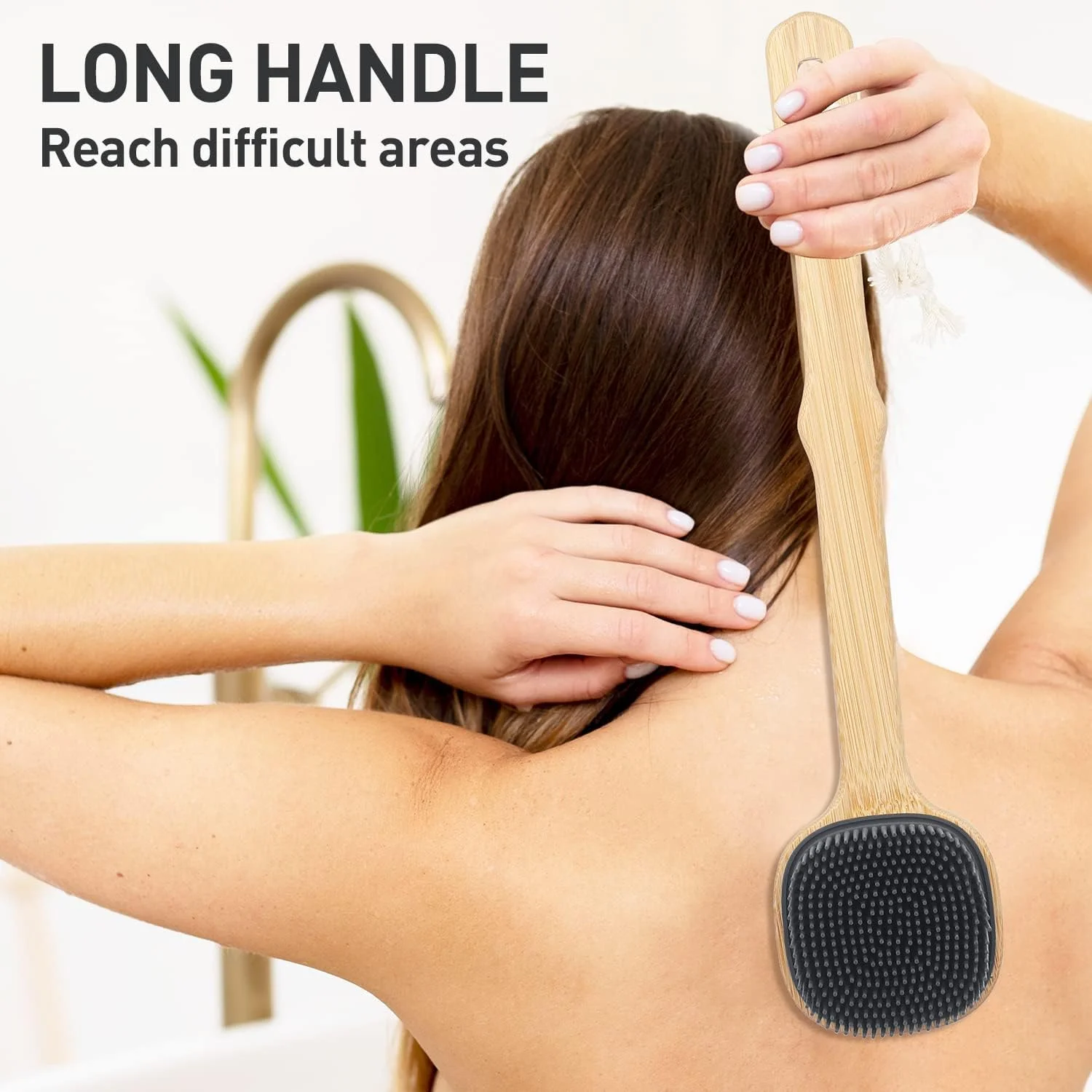 برس پشت شوی سیلیکونی نرم دسته بلند MAKINGTEC، برس 2 در 1 حمام و شامپو، لایه بردار بدن برای برس زدن مرطوب یا خشک، برای بدن مردان و زنان، بدون BPA، ضد لغزش برس پشت شوی سیلیکونی نرم دسته بلند MAKINGTEC، برس 2 در 1 حمام و شامپو، لایه بردار بدن برای برس زدن مرطوب یا خشک، برای بدن مردان و زنان، بدون BPA، ضد لغزش