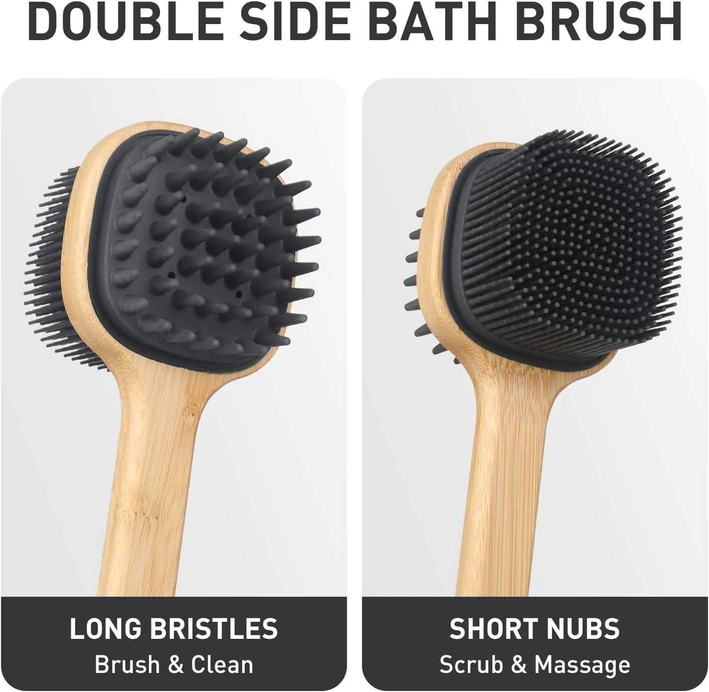 برس پشت شوی سیلیکونی نرم دسته بلند MAKINGTEC، برس 2 در 1 حمام و شامپو، لایه بردار بدن برای برس زدن مرطوب یا خشک، برای بدن مردان و زنان، بدون BPA، ضد لغزش برس پشت شوی سیلیکونی نرم دسته بلند MAKINGTEC، برس 2 در 1 حمام و شامپو، لایه بردار بدن برای برس زدن مرطوب یا خشک، برای بدن مردان و زنان، بدون BPA، ضد لغزش