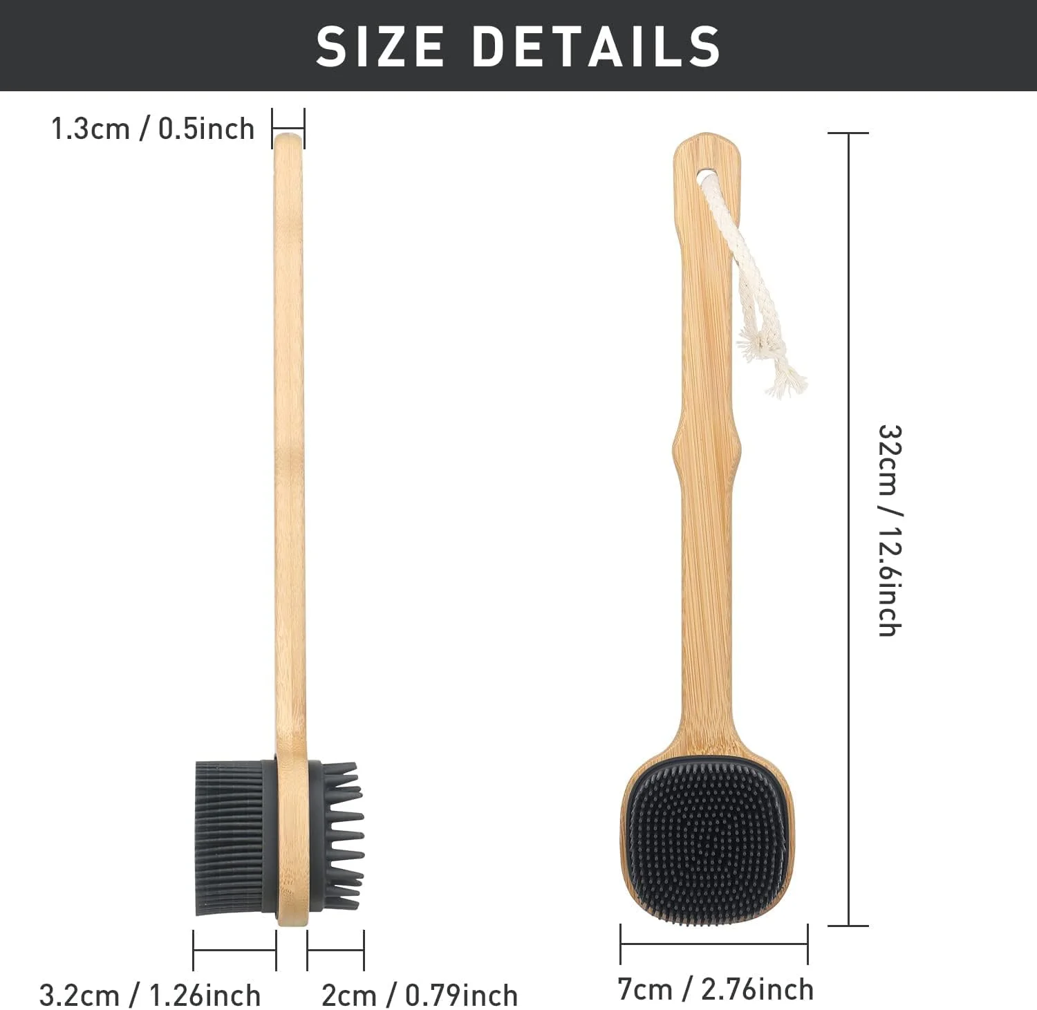 برس پشت شوی سیلیکونی نرم دسته بلند MAKINGTEC، برس 2 در 1 حمام و شامپو، لایه بردار بدن برای برس زدن مرطوب یا خشک، برای بدن مردان و زنان، بدون BPA، ضد لغزش برس پشت شوی سیلیکونی نرم دسته بلند MAKINGTEC، برس 2 در 1 حمام و شامپو، لایه بردار بدن برای برس زدن مرطوب یا خشک، برای بدن مردان و زنان، بدون BPA، ضد لغزش