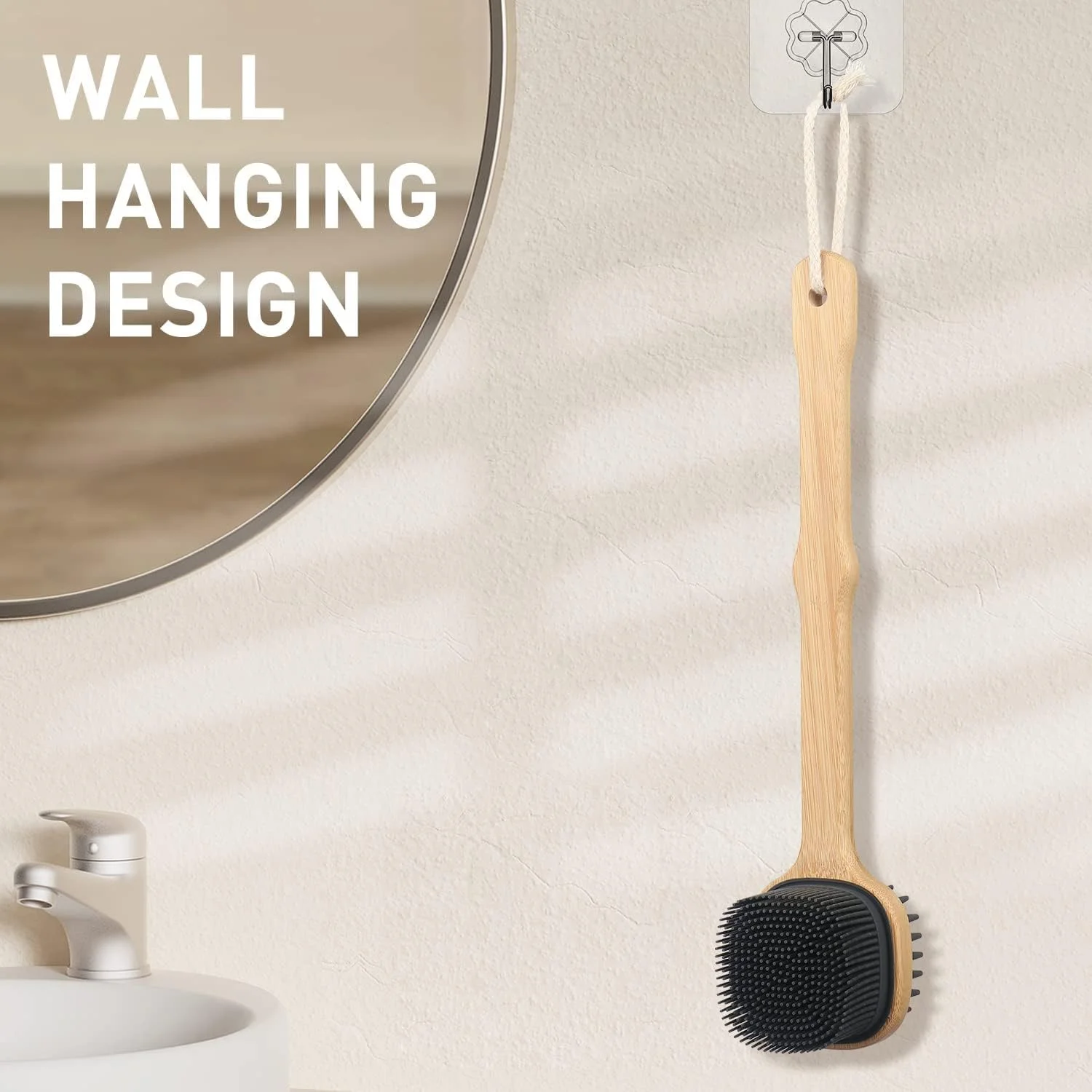 برس پشت شوی سیلیکونی نرم دسته بلند MAKINGTEC، برس 2 در 1 حمام و شامپو، لایه بردار بدن برای برس زدن مرطوب یا خشک، برای بدن مردان و زنان، بدون BPA، ضد لغزش برس پشت شوی سیلیکونی نرم دسته بلند MAKINGTEC، برس 2 در 1 حمام و شامپو، لایه بردار بدن برای برس زدن مرطوب یا خشک، برای بدن مردان و زنان، بدون BPA، ضد لغزش