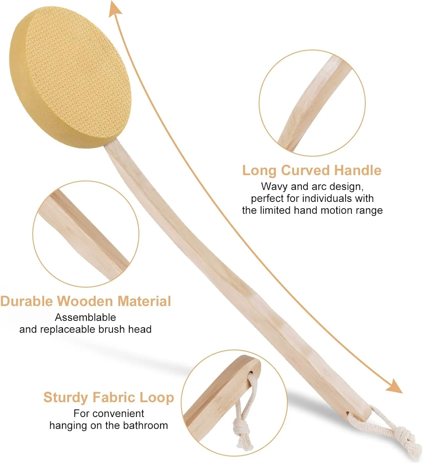 ست لوسیون اپلیکاتور برای پشت و بدن، دسته چوبی بلند با 4 پد تعویضی، برس حمام 2 در 1 و اسکرابر پشت با قلاب برای نگهداری آسان (ست 7 عددی) ست لوسیون اپلیکاتور برای پشت و بدن، دسته چوبی بلند با 4 پد تعویضی، برس حمام 2 در 1 و اسکرابر پشت با قلاب برای نگهداری آسان (ست 7 عددی)