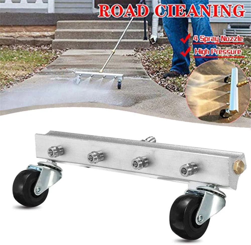 نازل کارواش فشار قوی با 4 نازل پاشش، برس آب تمیز کننده، اتصال تمیز کننده پمپ عمومی، جاروی آب فشار قوی برای تمیز کردن مسیر