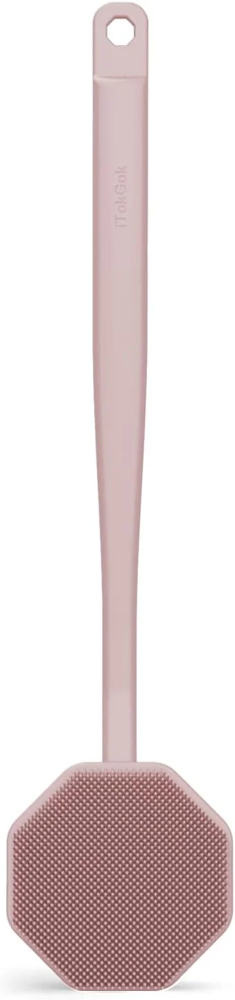 لیف سیلیکونی پشت شوی نقره اندود iTokGoK با دسته بلند برای حمام، برس پشت شوی دسته بلند برای آقایان و بانوان، دسته ارگونومیک ضد لغزش، بادوام - صورتی ماسه ای لیف سیلیکونی پشت شوی نقره اندود iTokGoK با دسته بلند برای حمام، برس پشت شوی دسته بلند برای آقایان و بانوان، دسته ارگونومیک ضد لغزش، بادوام - صورتی ماسه ای