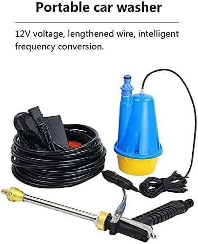 کارواش قابل حمل خودرو، پمپ فشار قوی 12 ولت 80 وات، دستگاه نظافت باغ