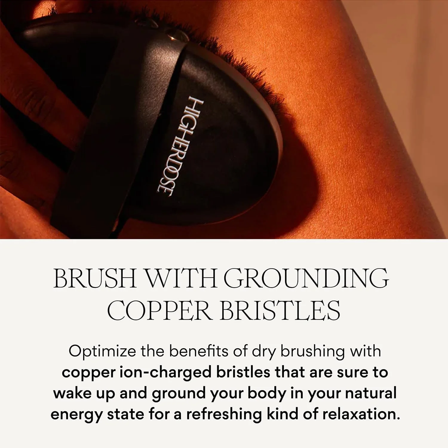 برس بدن مسی سوپرشارژ Higher DOSE - تخلیه لنفاوی و لایه برداری - کاهش سلولیت و نرم کننده پوست - برس خشک با موهای یونیزه شده برس بدن مسی سوپرشارژ Higher DOSE - تخلیه لنفاوی و لایه برداری - کاهش سلولیت و نرم کننده پوست - برس خشک با موهای یونیزه شده