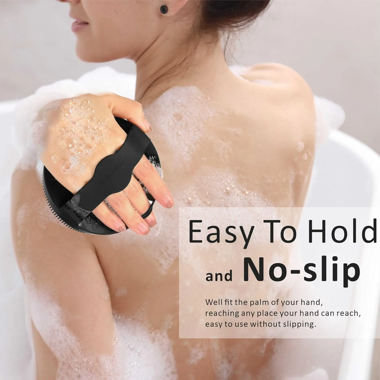 لیف سیلیکونی بدن HieerBus، لیف لایه بردار ملایم بدن در حمام، دارای موهای نرم برای ایجاد کف آسان، بادوام و بهداشتی تر از لیف های سنتی (مشکی) لیف سیلیکونی بدن HieerBus، لیف لایه بردار ملایم بدن در حمام، دارای موهای نرم برای ایجاد کف آسان، بادوام و بهداشتی تر از لیف های سنتی (مشکی)
