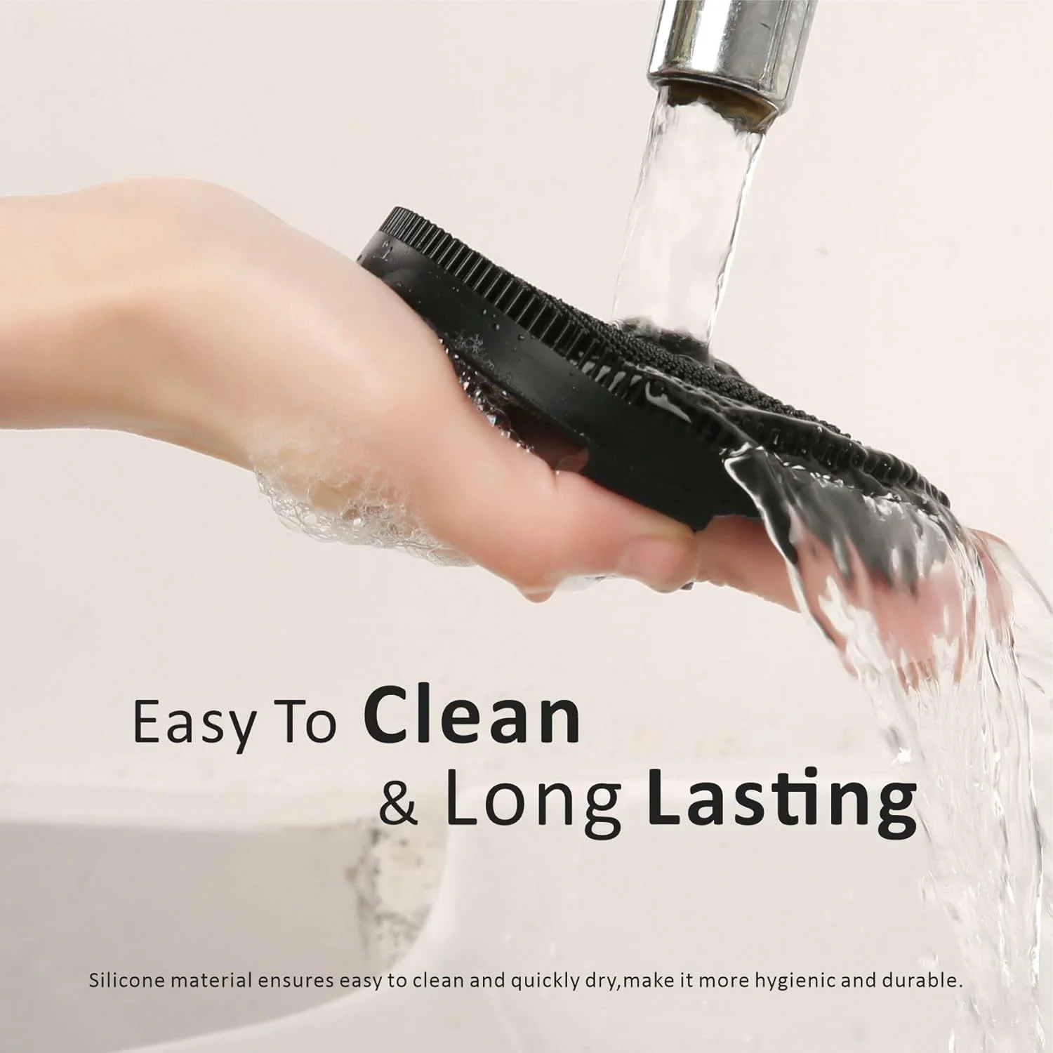 لیف سیلیکونی بدن HieerBus، لیف لایه بردار ملایم بدن در حمام، دارای موهای نرم برای ایجاد کف آسان، بادوام و بهداشتی تر از لیف های سنتی (مشکی) لیف سیلیکونی بدن HieerBus، لیف لایه بردار ملایم بدن در حمام، دارای موهای نرم برای ایجاد کف آسان، بادوام و بهداشتی تر از لیف های سنتی (مشکی)