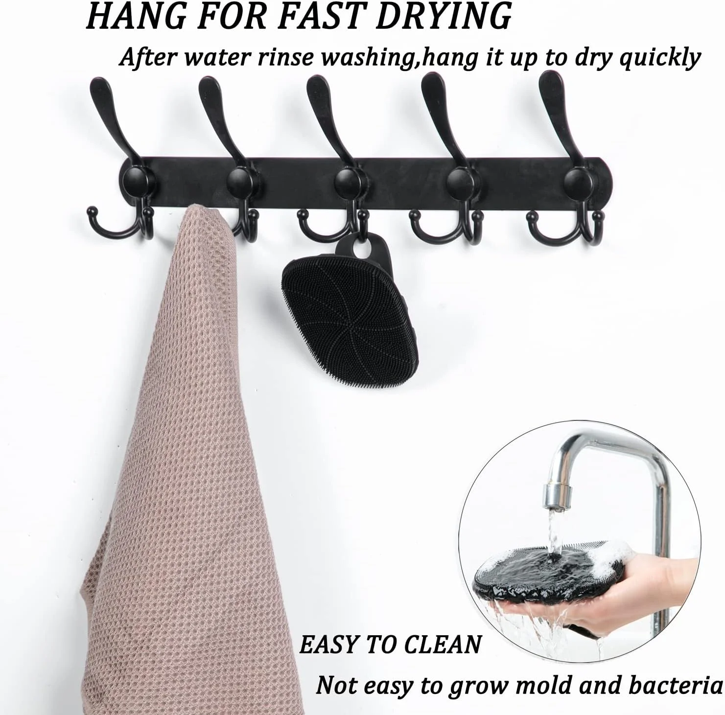 برس حمام سیلیکونی HieerBus برای آقایان و بانوان، مغذی، تمیز کننده و لایه بردار - دسته ضد لغزش، کف فراوان، ماندگاری بالا، تمیز کردن آسان و بهداشتی تر، 1 عدد، مشکی برس حمام سیلیکونی HieerBus برای آقایان و بانوان، مغذی، تمیز کننده و لایه بردار - دسته ضد لغزش، کف فراوان، ماندگاری بالا، تمیز کردن آسان و بهداشتی تر، 1 عدد، مشکی