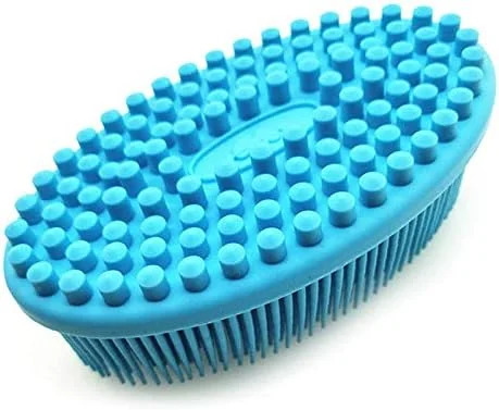 GoWorth 100% Silicone Bath & Shower Loofah Brush for Face & Body Gentel Scrub Skin Exfoliation-Skin Health Beauty Care-Cellulite Treatment-Massaging Brush Long Bristle (Blue) GoWorth 100% Silicone Bath & Shower Loofah Brush for Face & Body Gentel Scrub Skin Exfoliation-Skin Health Beauty Care-Cellulite Treatment-Massaging Brush Long Bristle (Blue)