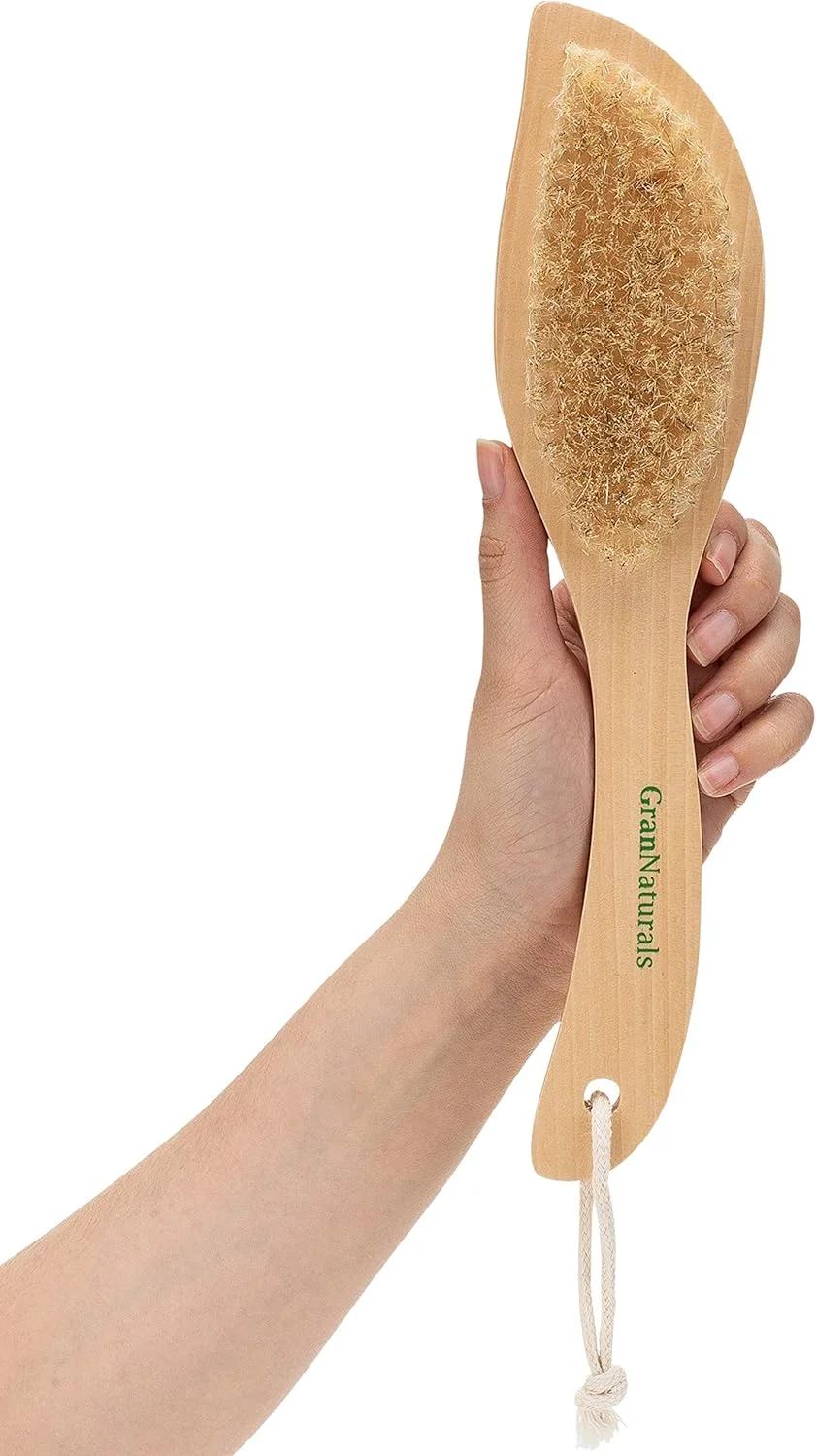 برس خشک پوست و بدن GranNaturals - 29 سانتی متر - بهبود گردش خون، لایه برداری پوست، کاهش سلولیت برس خشک پوست و بدن GranNaturals - 29 سانتی متر - بهبود گردش خون، لایه برداری پوست، کاهش سلولیت