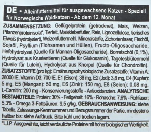 Feline Breed Nutrition Norwegian Forest Cat 2 Kg