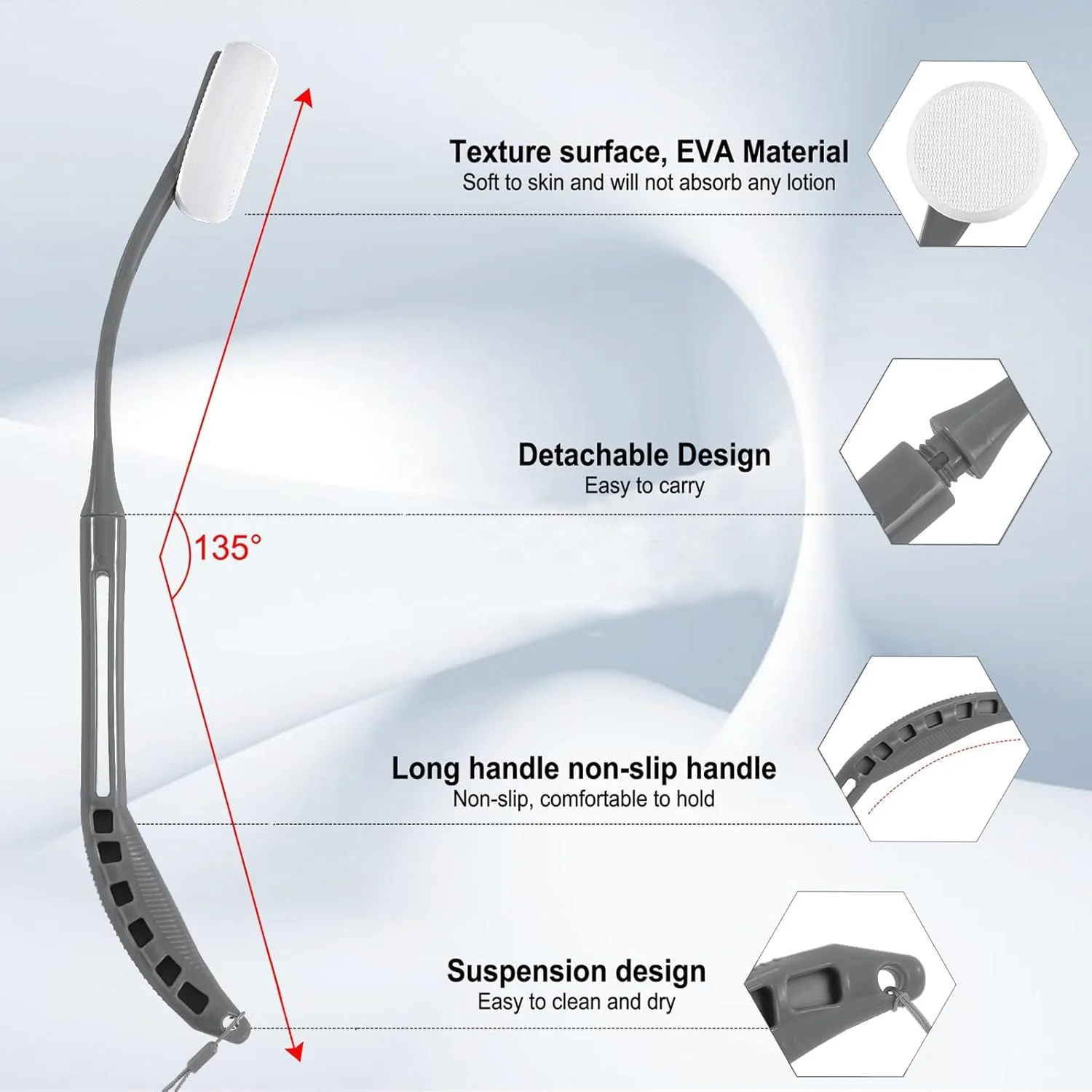 لوسیون زنانه گوبیتلی برای پشت، دسته بلند 20.5 اینچی برای پشت، لوسیون زنانه برای کودکان، سالمندان، زنان لوسیون زنانه گوبیتلی برای پشت، دسته بلند 20.5 اینچی برای پشت، لوسیون زنانه برای کودکان، سالمندان، زنان