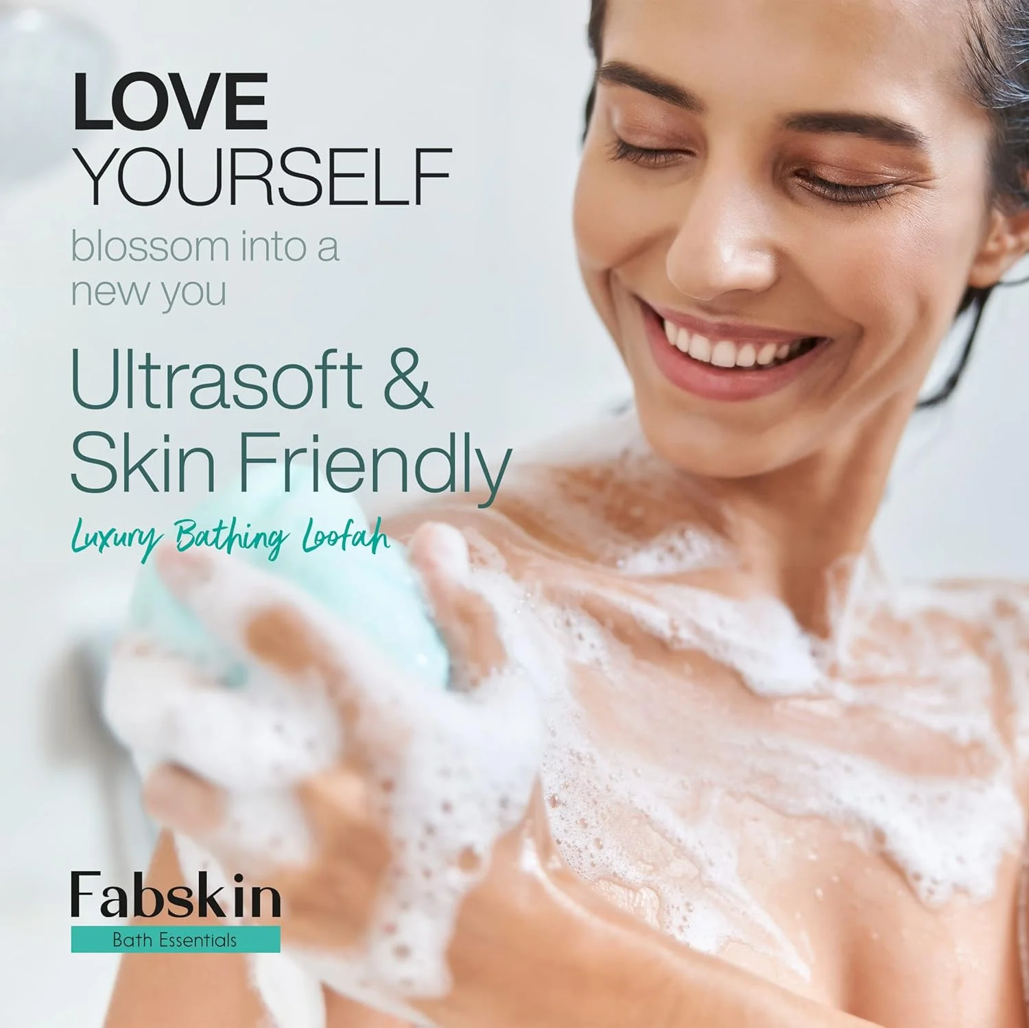 لیف فاب اسکین برای حمام | اسفنج لوفا اسکرابر لایه بردار دوش حمام برای زنان و مردان | اسفنج حمام | اسکراب شستشوی بدن برای حمام | اسکرابر بدن (سبز)