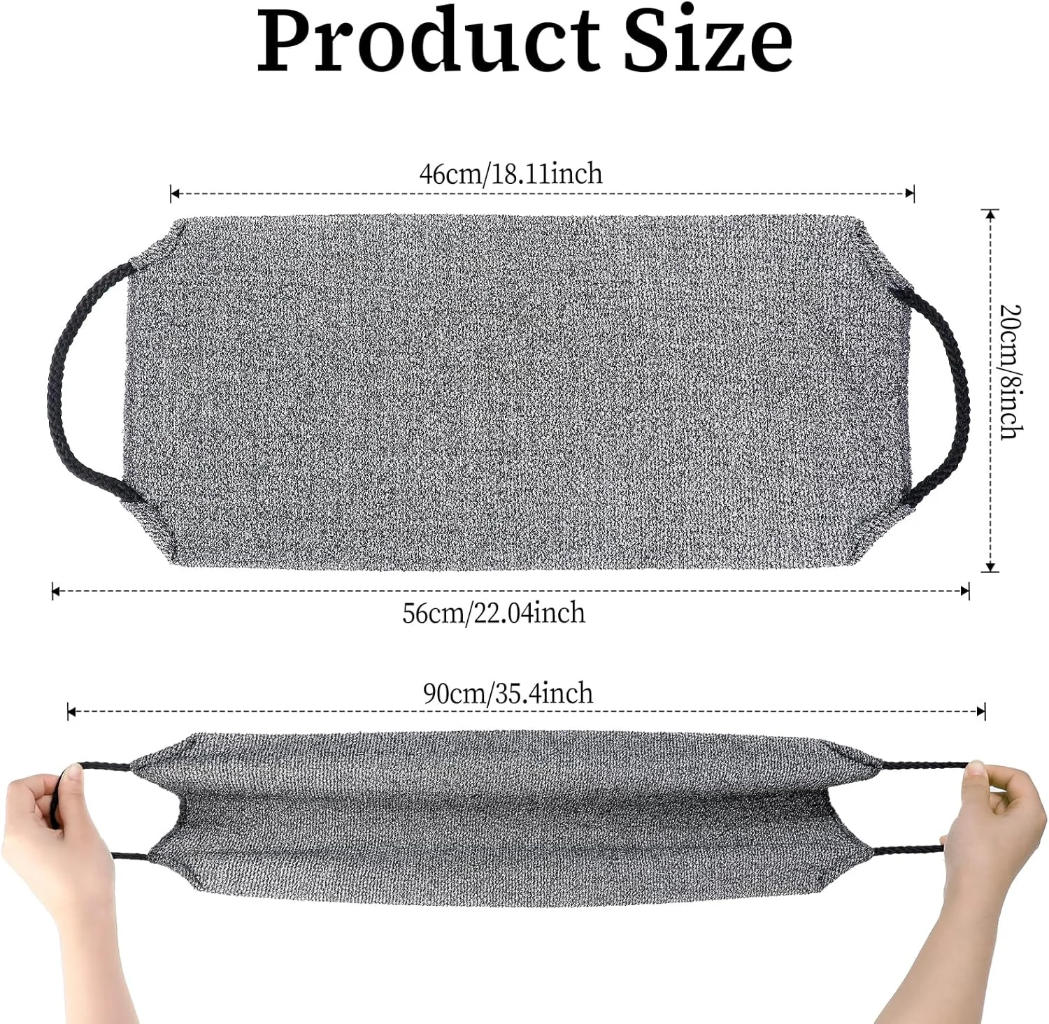 دو عدد لیف لایه بردار حمام برای بدن، لیف پشت شور نایلونی، پارچه شستشوی لایه بردار پشت با بند کششی، حوله لیف برای شستشوی عمیق پوست برای آقایان و بانوان