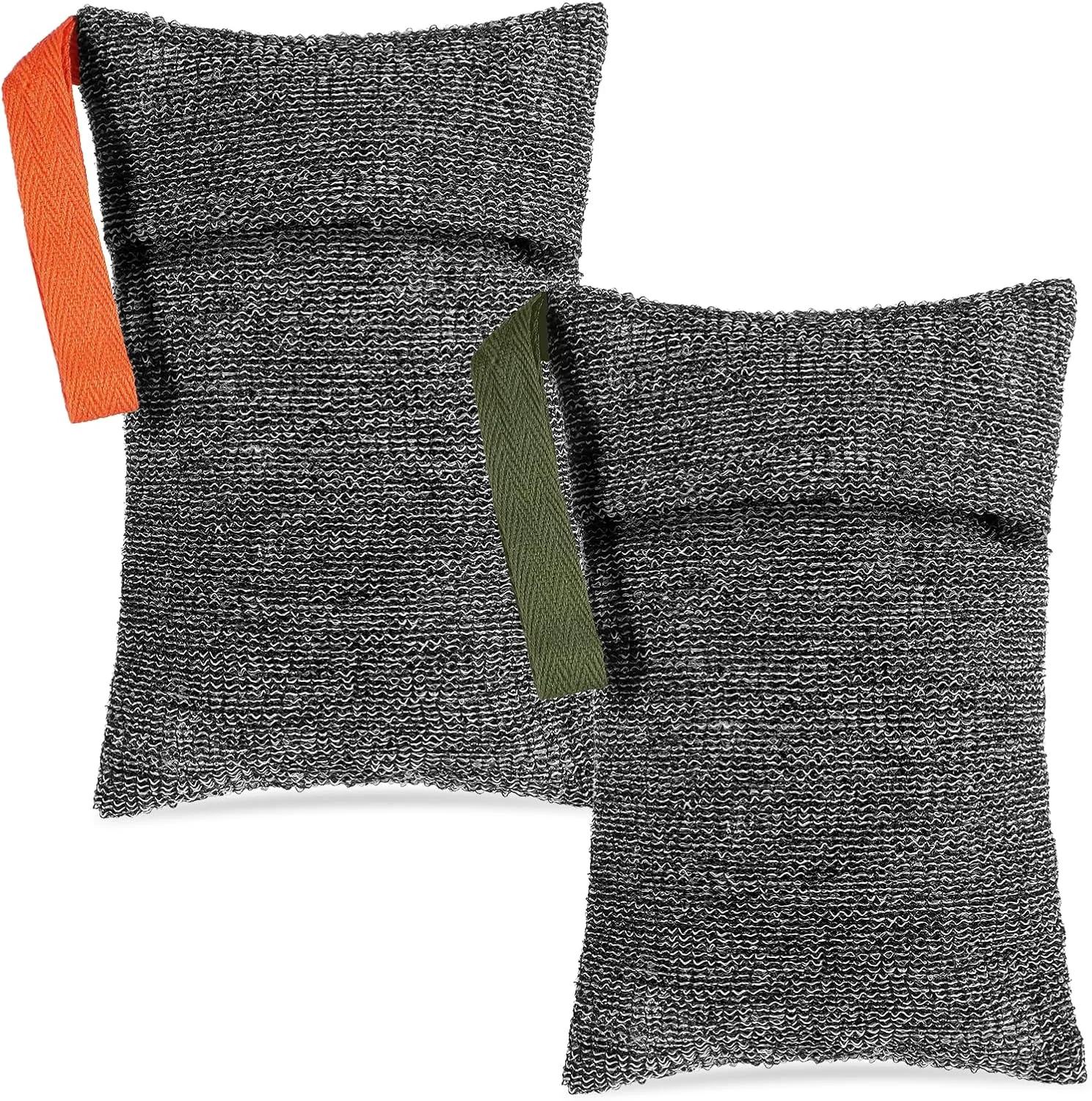 2 عدد کیسه صابون، کیسه صابون لایه بردار، کیسه محافظ صابون، اسکرابر بدن، لایه بردار، کیسه توری کف کننده صابون، خاکستری