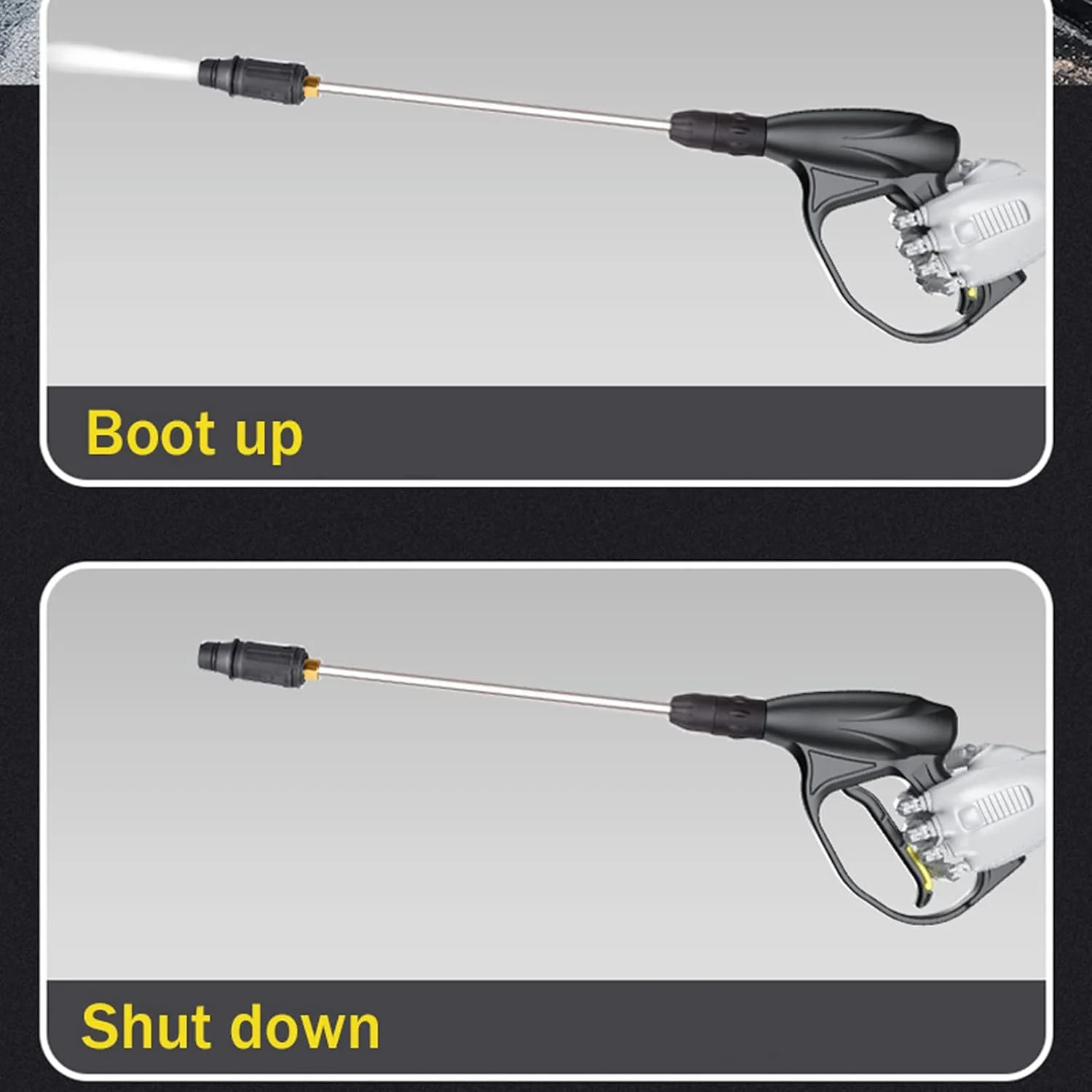 کارواش قابل حمل 130 بار GGFIJHV، دستگاه شستشوی فشار قوی فوم شوی خودرو، پمپ آب ابزار تمیز کننده