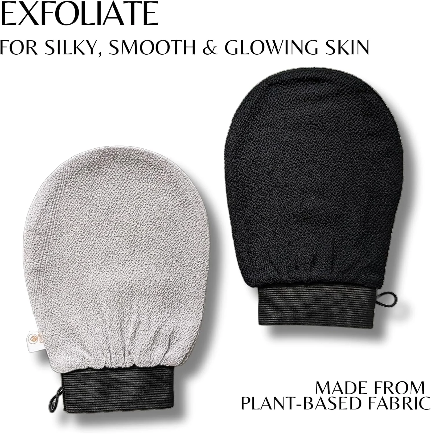 دستکش لایه بردار حمام، دو طرفه خاکستری و مشکی، دستکش اسکراب بدن با پاکسازی عمیق