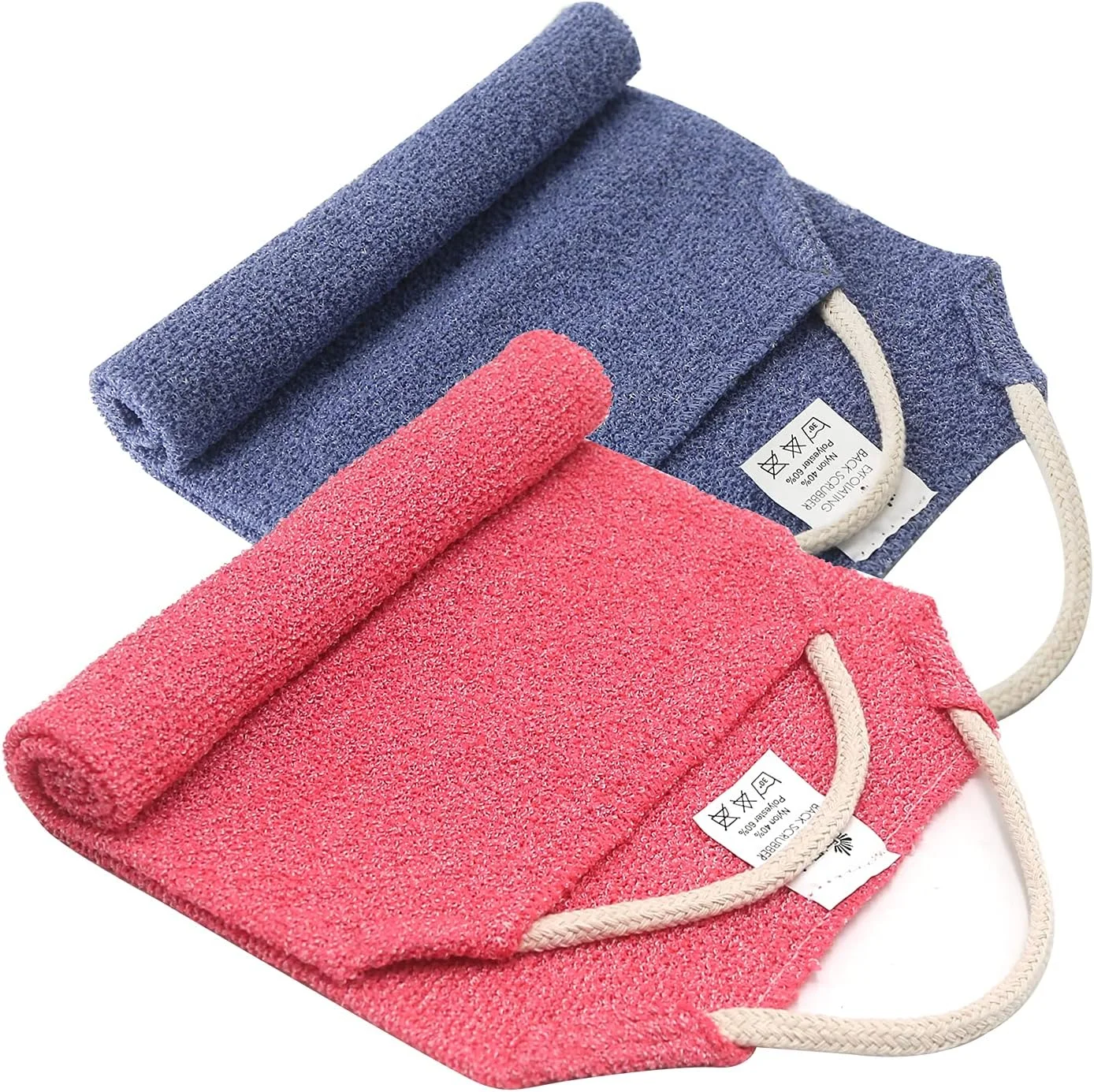 لیف اسکراب لایه بردار پشت Evridwear برای حمام - لیف دو طرفه بدن با دسته، تمیز کننده عمیق، ماساژ و لایه برداری، مناسب آقایان و بانوان، شاداب کننده پوست و بهبود گردش خون