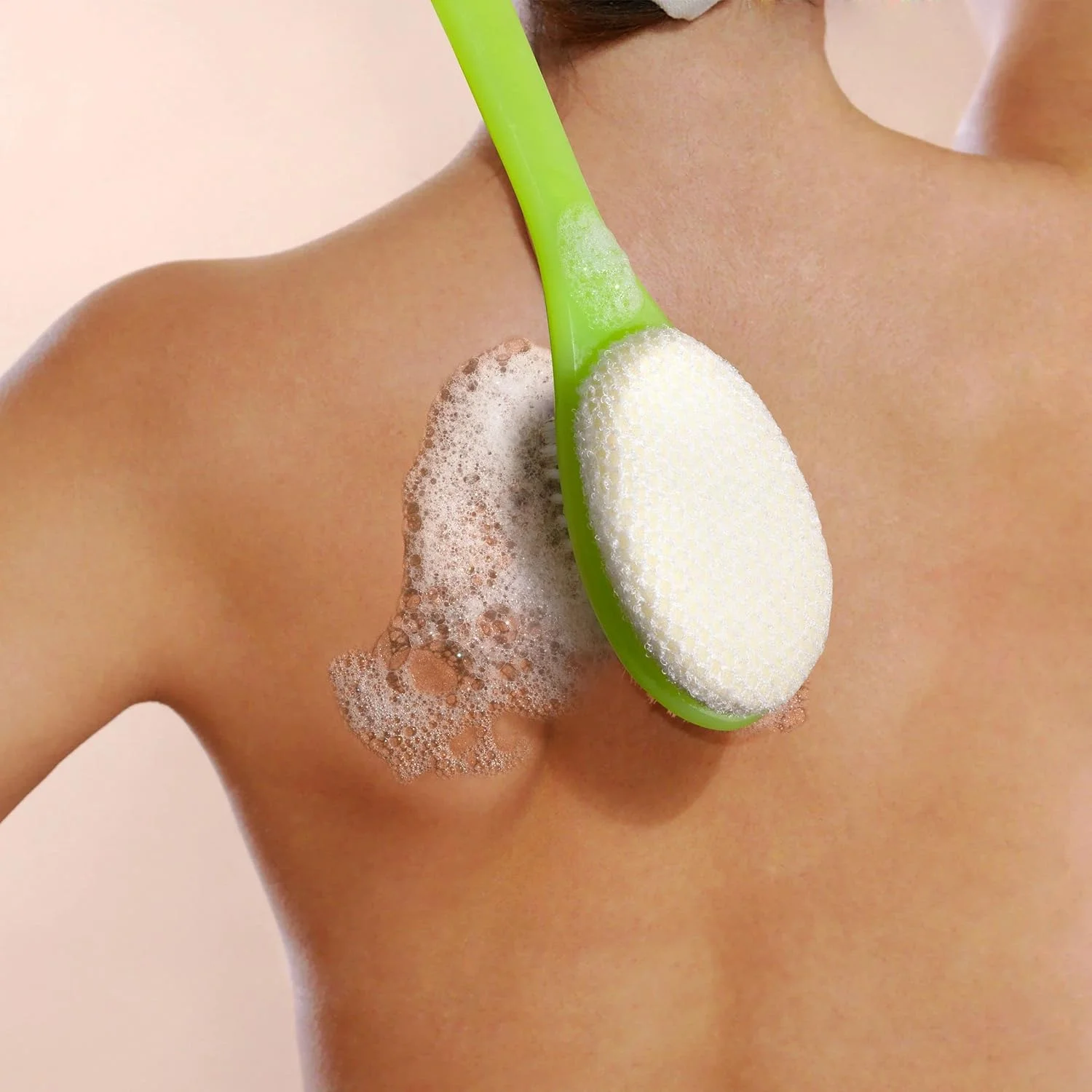 برس حمام دو طرفه اکو تولز برای لایه برداری و افزایش گردش خون، مناسب برای داشتن پوستی سالم و شاداب در حمام یا زیر دوش، برای آقایان و بانوان، سبز