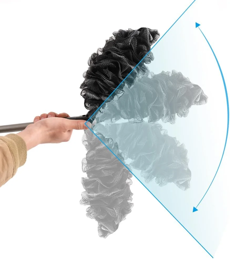 ایس ایس بسته 2 عددی اسفنج حمام بدن، اسفنج دوش، اسفنج شستشو، لوازم جانبی حمام، اسفنج ماساژ، برس حمام توری با دسته بلند برای دوش