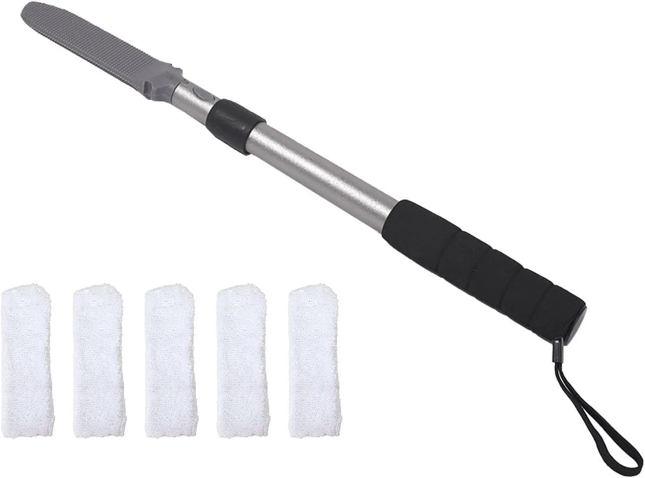 برس شستشوی پا سیلیکونی EASACE، برس شستشوی انگشتان پا با طول دسته قابل تنظیم برای دوش، تمیز کننده انگشتان پا با دسته بلند، برس دوش پا برای سالمندان