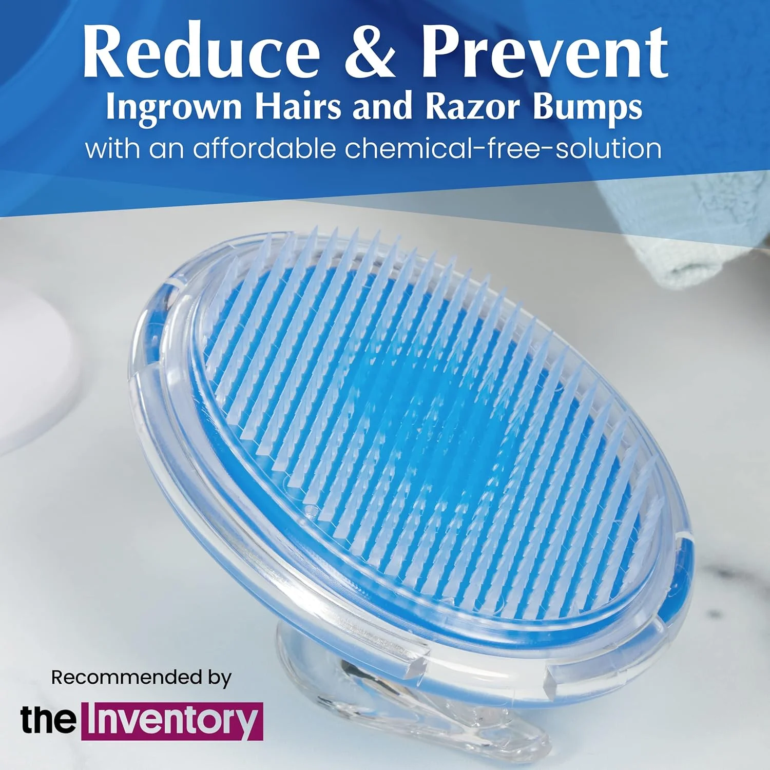 Dylonic Exfoliating Brush to Treat and Prevent Razor Bumps and Ingrown Hairs - Eliminate Shaving Irritation for Face, Armpit, Legs, Neck, Bikini Line - Silky Smooth Skin Solution for Men and Women