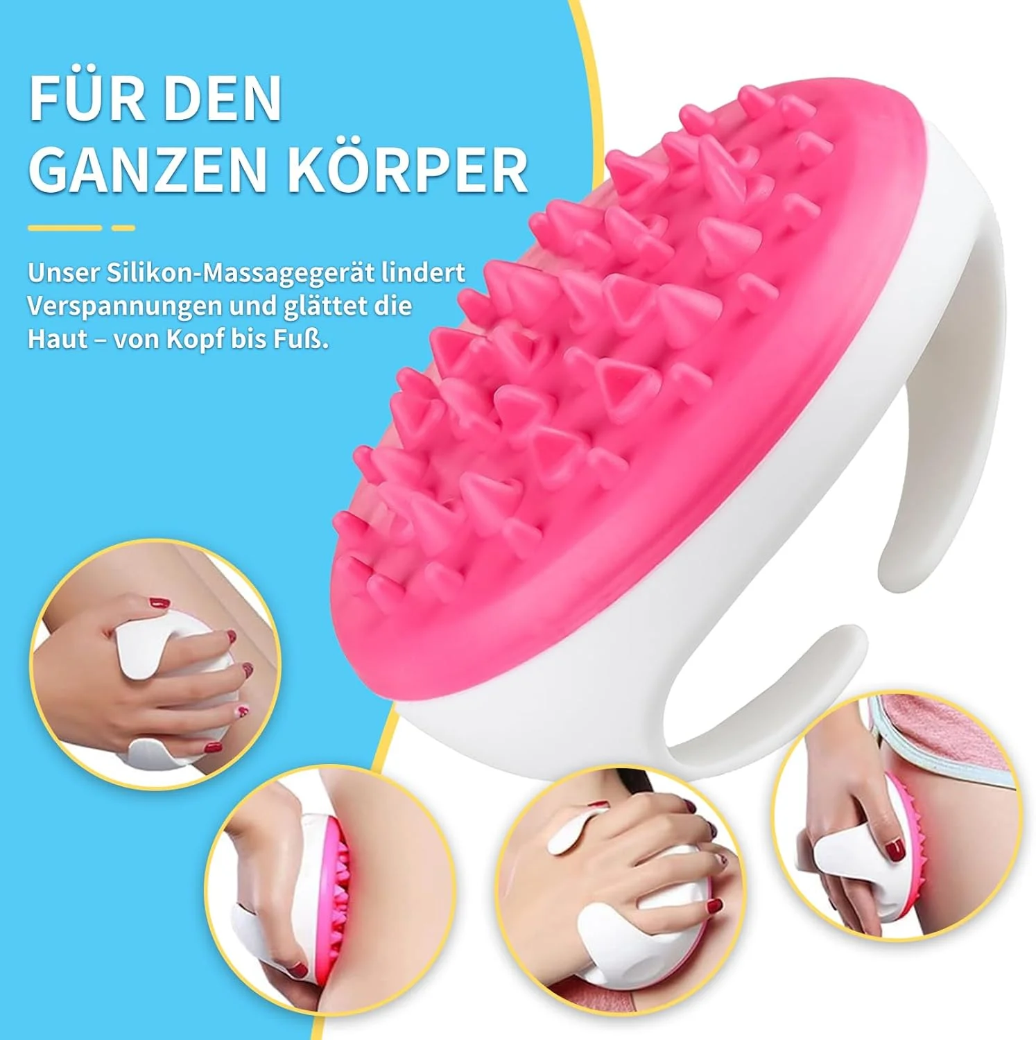 برس ماساژ ضد سلولیت Ecent برای پوست پرتقالی (سبز)