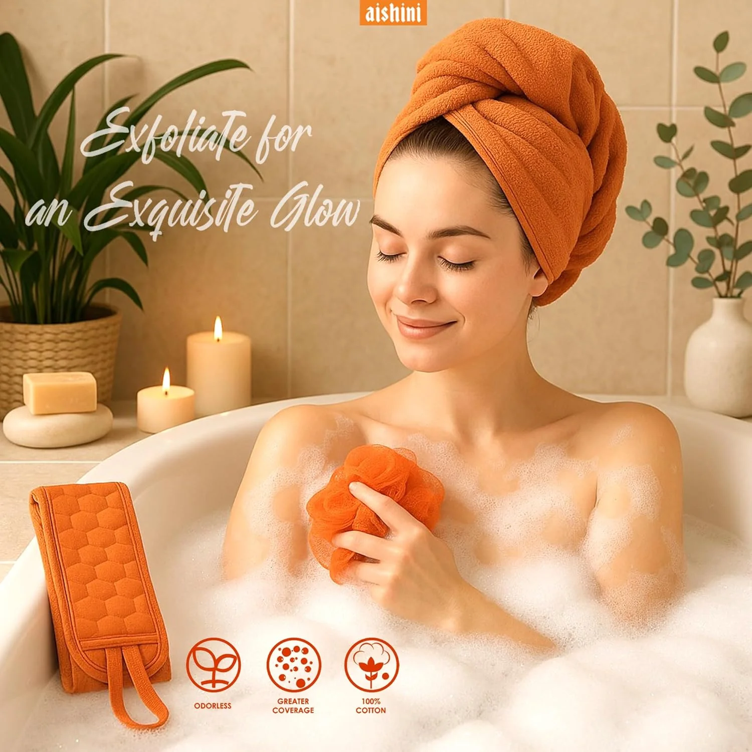 Aishini ست 3 تکه اسکرابر حمام شامل لیف لوفا اسفنجی، دستکش حمام و اسکرابر پشت با دسته بلند، حوله اسکراب لحافی، اسکرابر دو طرفه، برس شستشوی بدن با دوام و تمیز کننده عمیق Aishini ست 3 تکه اسکرابر حمام شامل لیف لوفا اسفنجی، دستکش حمام و اسکرابر پشت با دسته بلند، حوله اسکراب لحافی، اسکرابر دو طرفه، برس شستشوی بدن با دوام و تمیز کننده عمیق